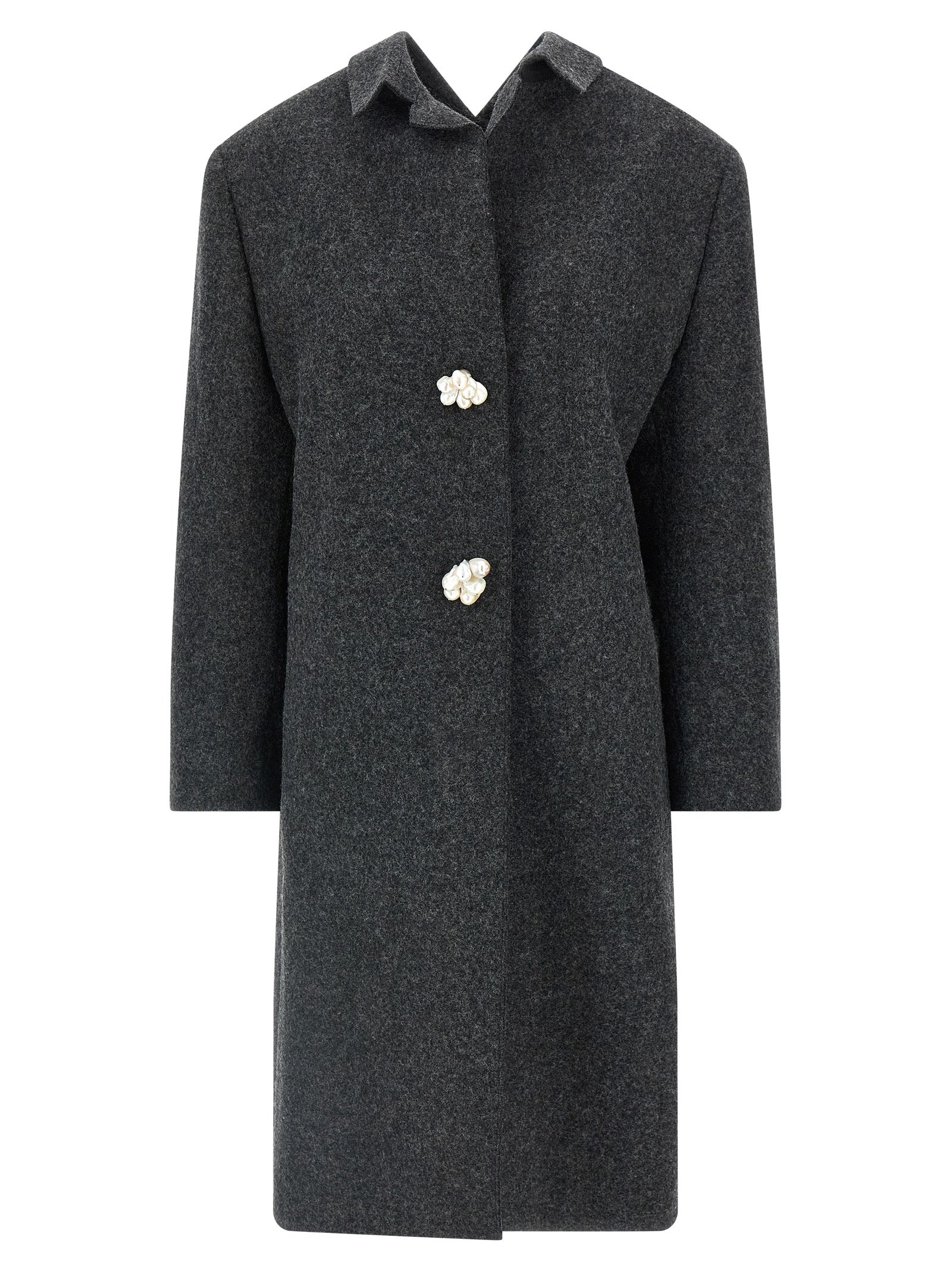 Prada Gray Virgin Wool Coat