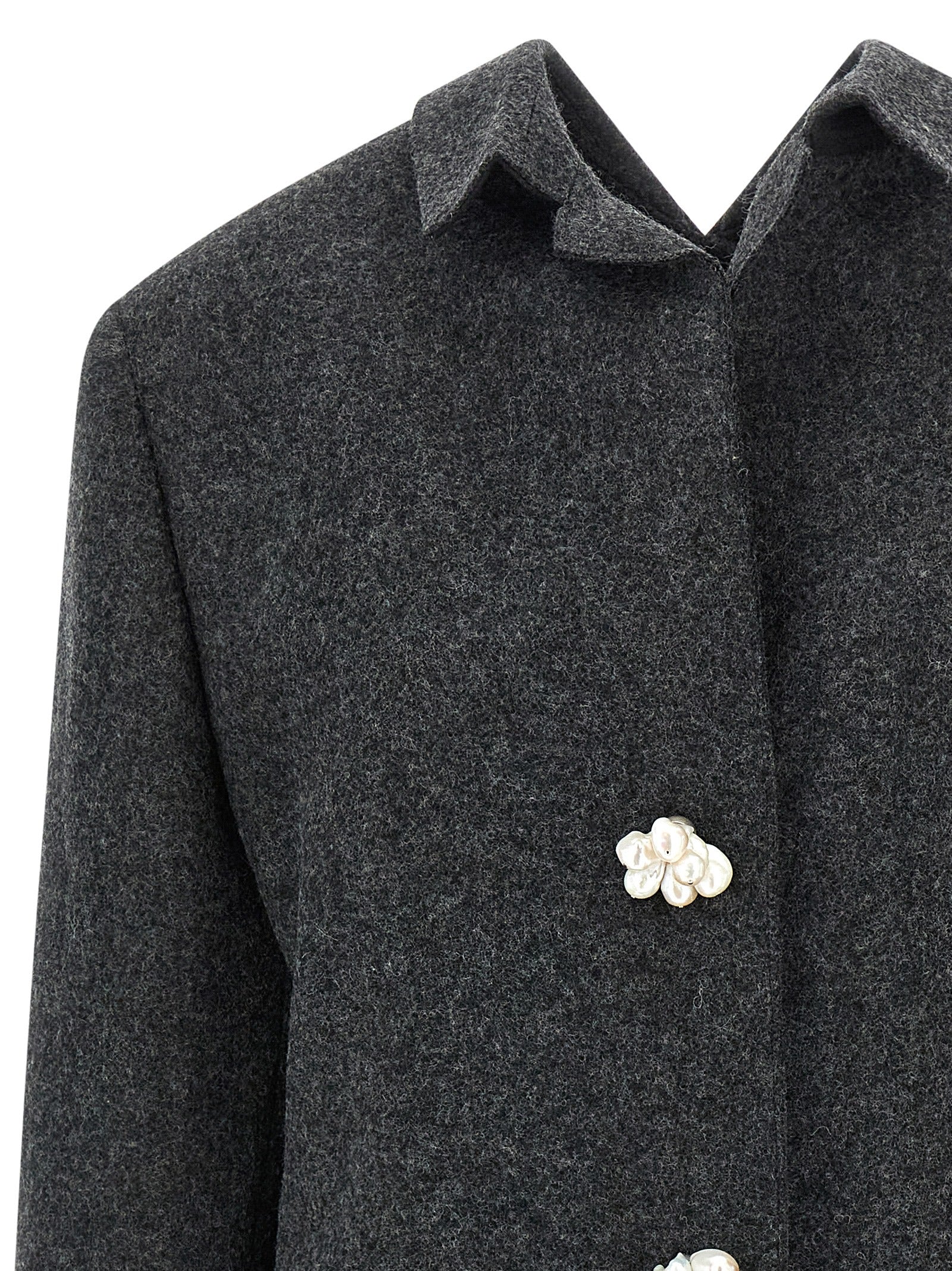 Prada Gray Virgin Wool Coat