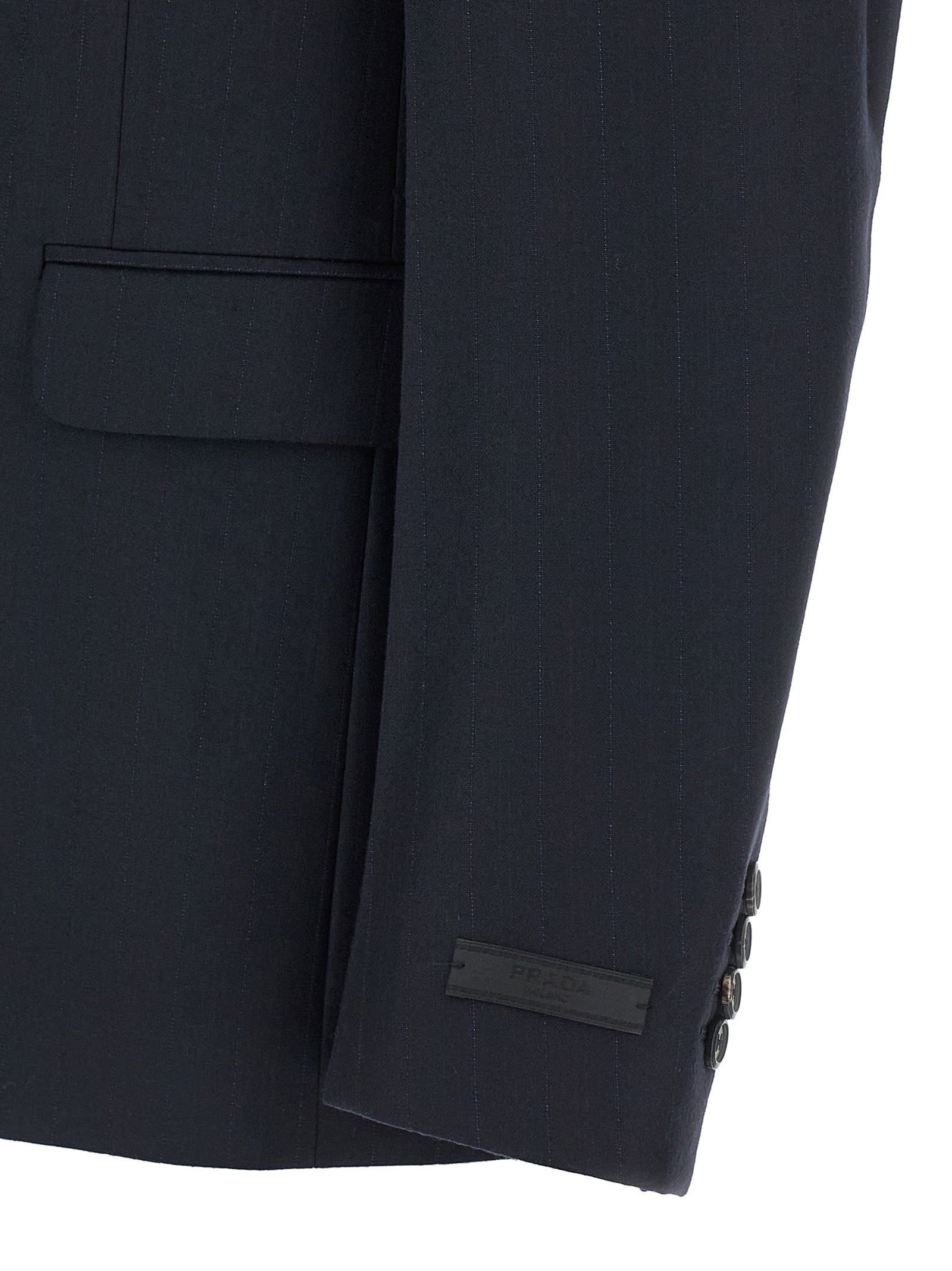 Prada Blue Virgin Wool Two-Piece Suit