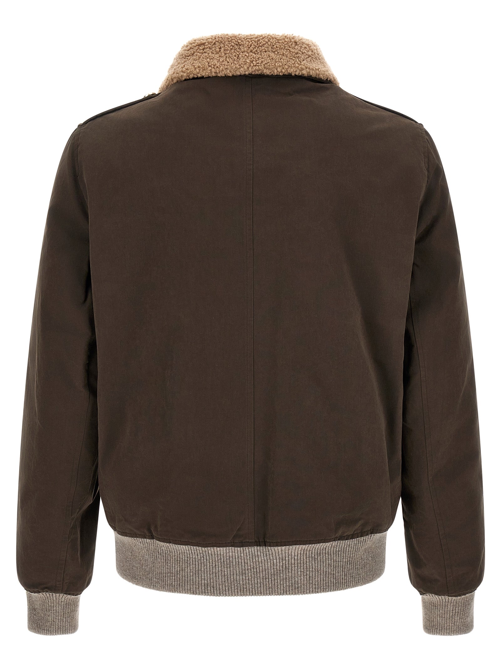 Brunello Cucinelli Brown Cotton Bomber