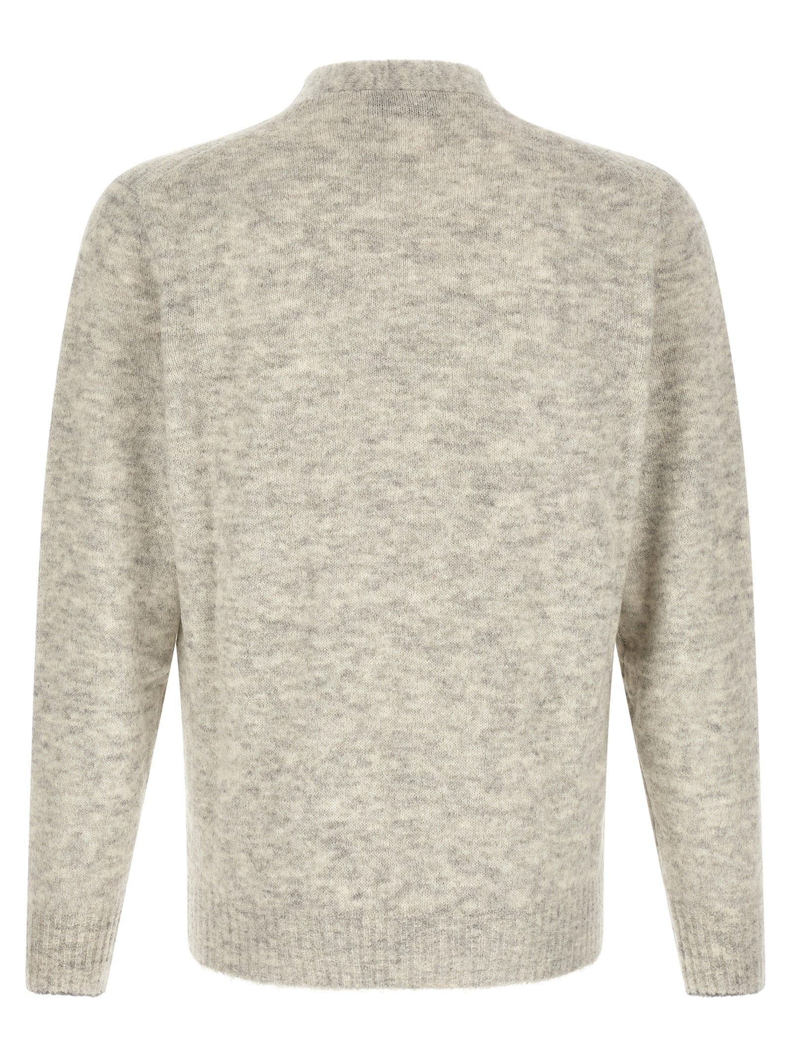 Brunello Cucinelli Gray Alpaca Leather Cardigan