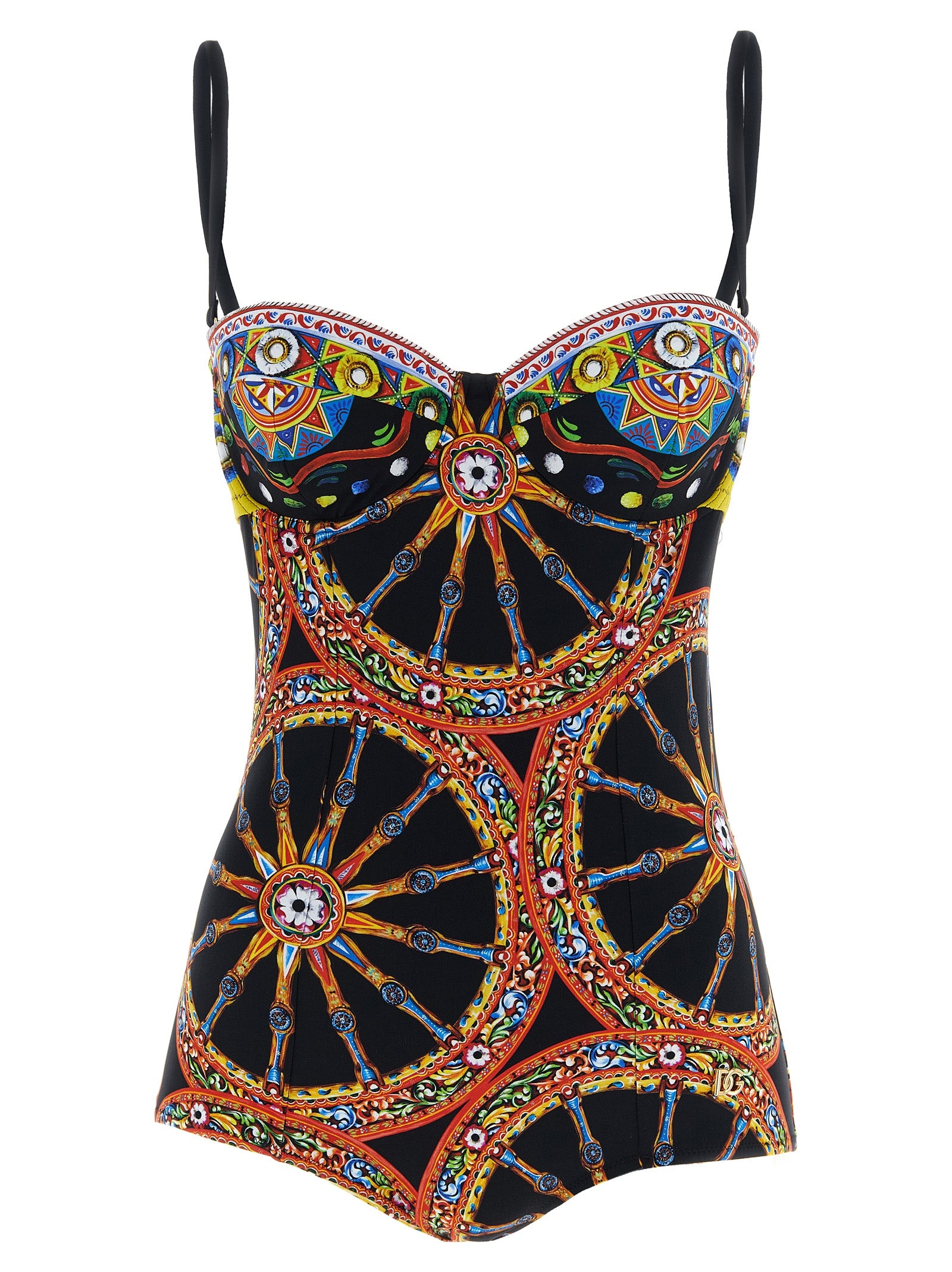 Dolce & Gabbana Multicolor Polyamide One-Piece Swimsuit