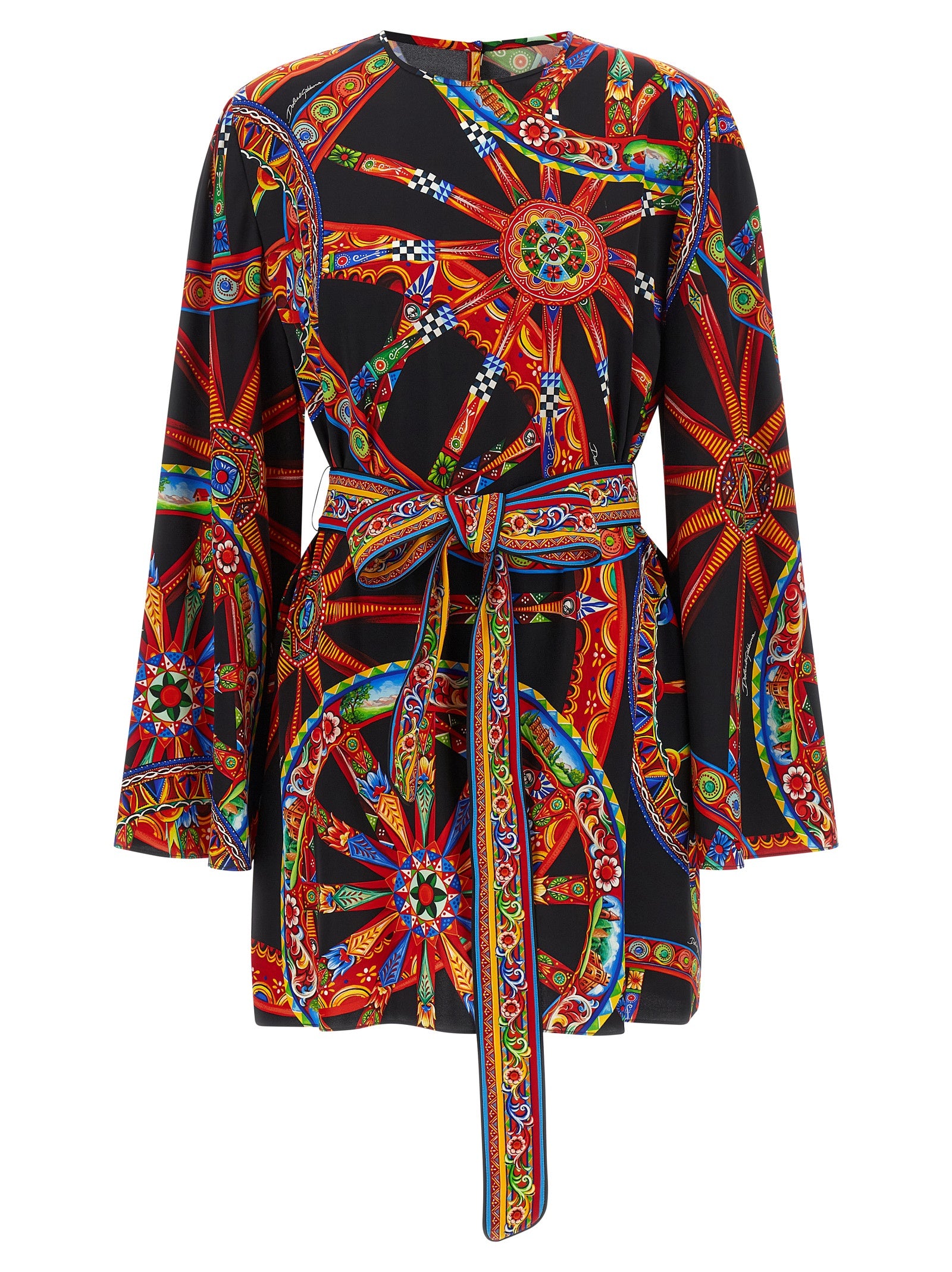 Dolce & Gabbana Multicolor Silk Short Dress