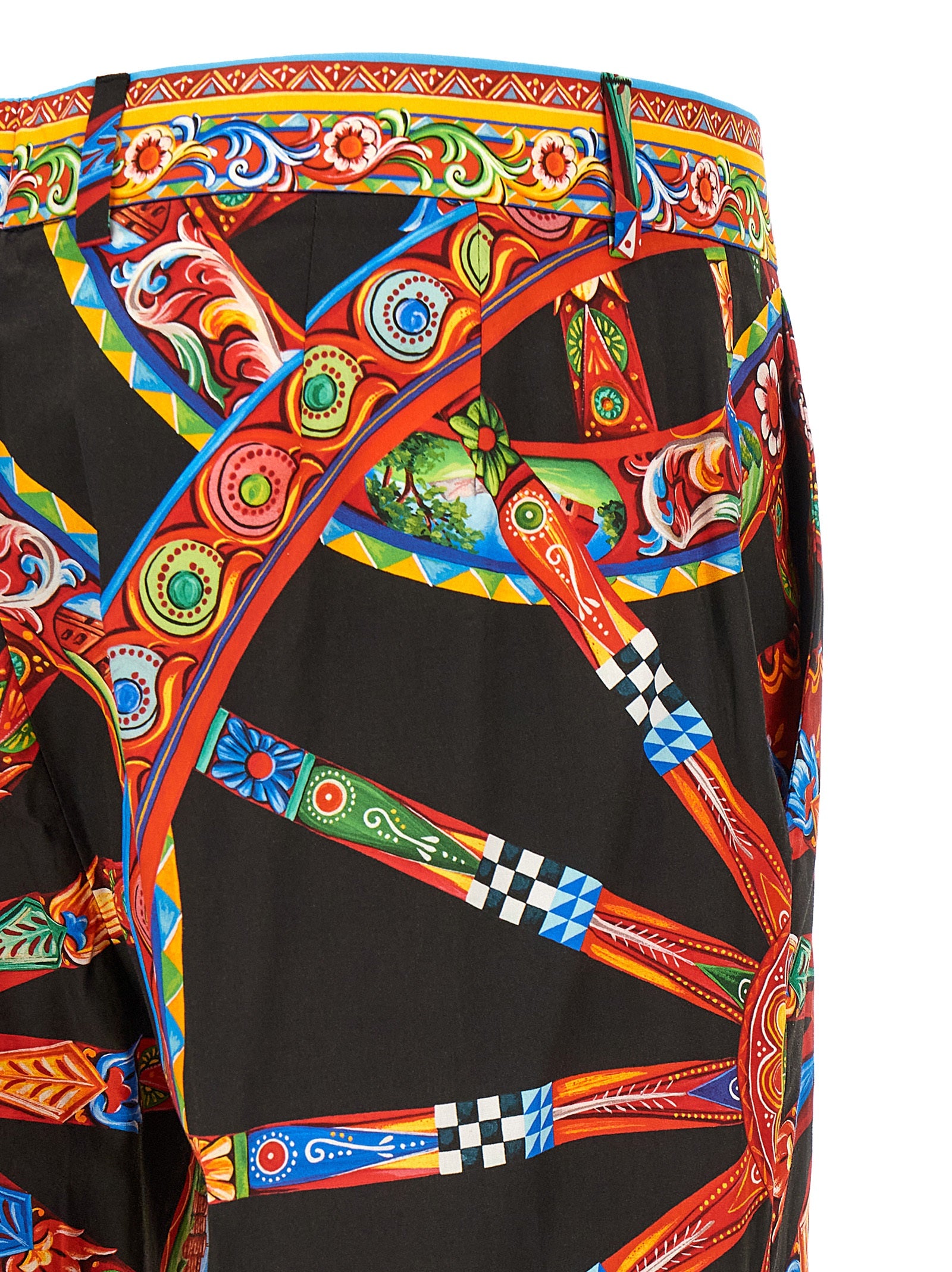 Dolce & Gabbana Multicolor Cotton Casual Pants