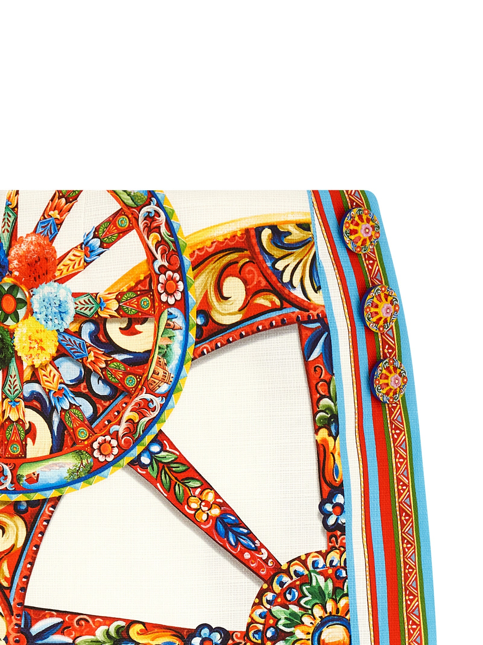 Dolce & Gabbana Multicolor Cotton Long Skirt