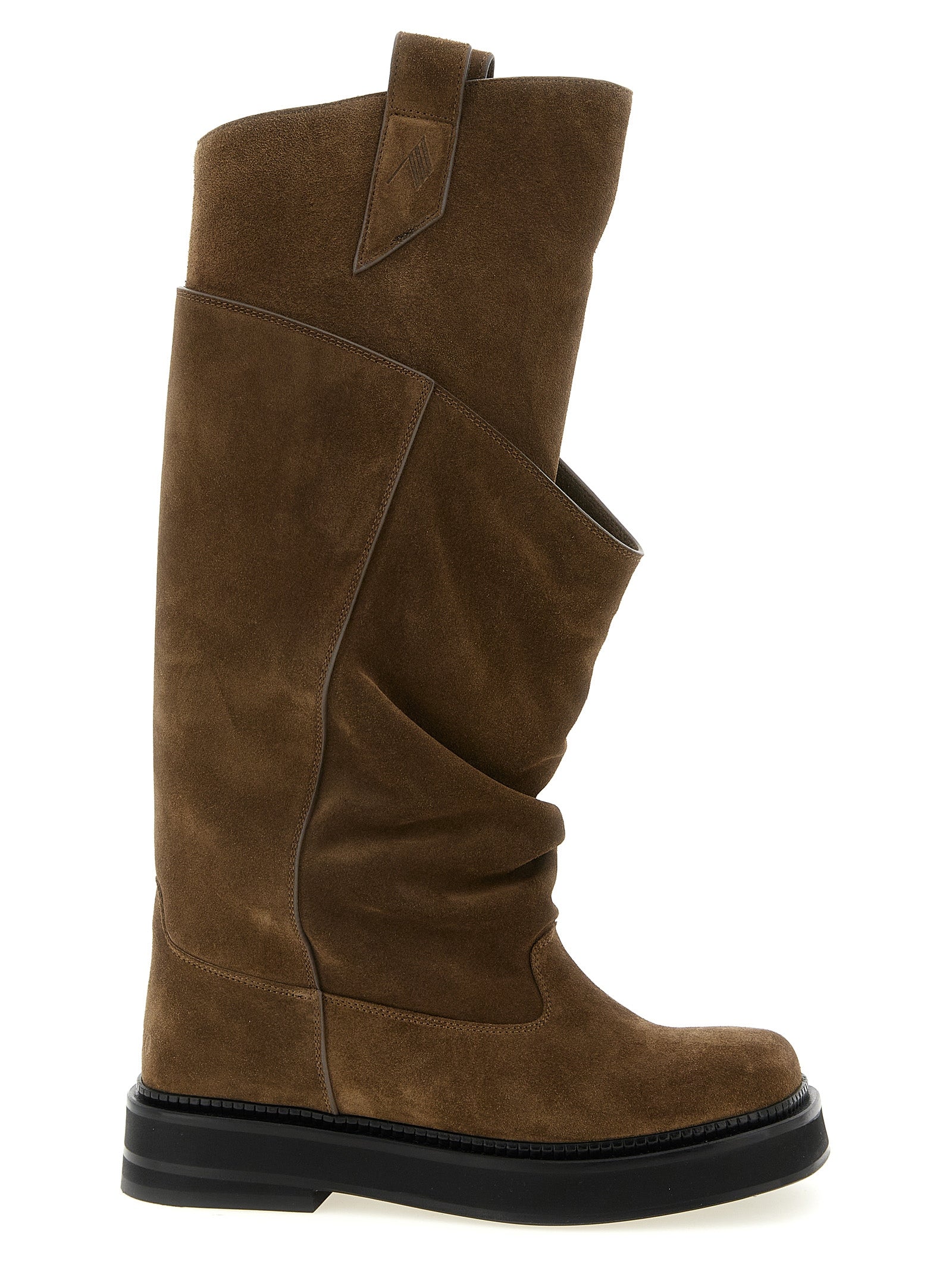 The Attico Brown Calfskin Over The Knee