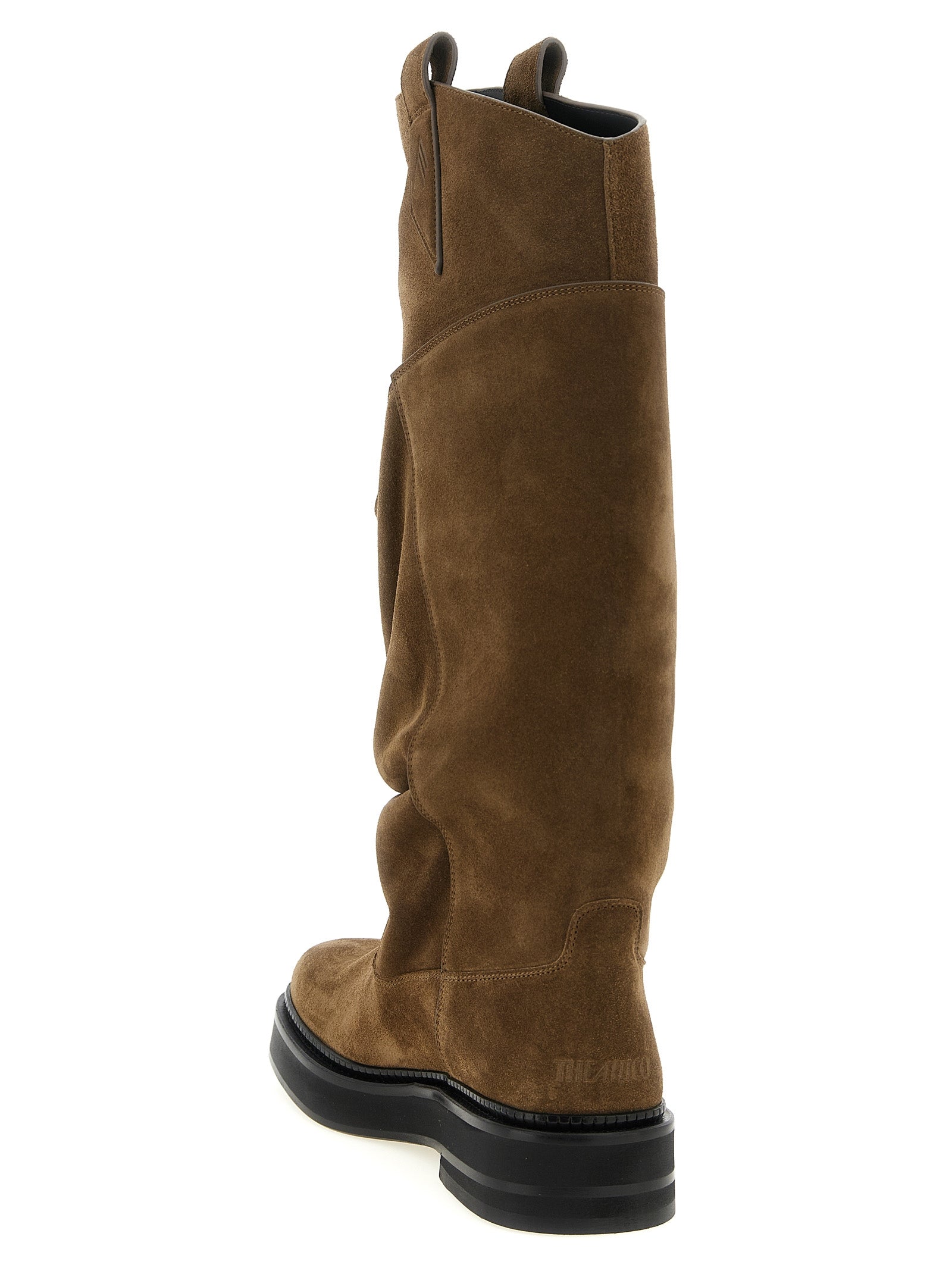 The Attico Brown Calfskin Over The Knee