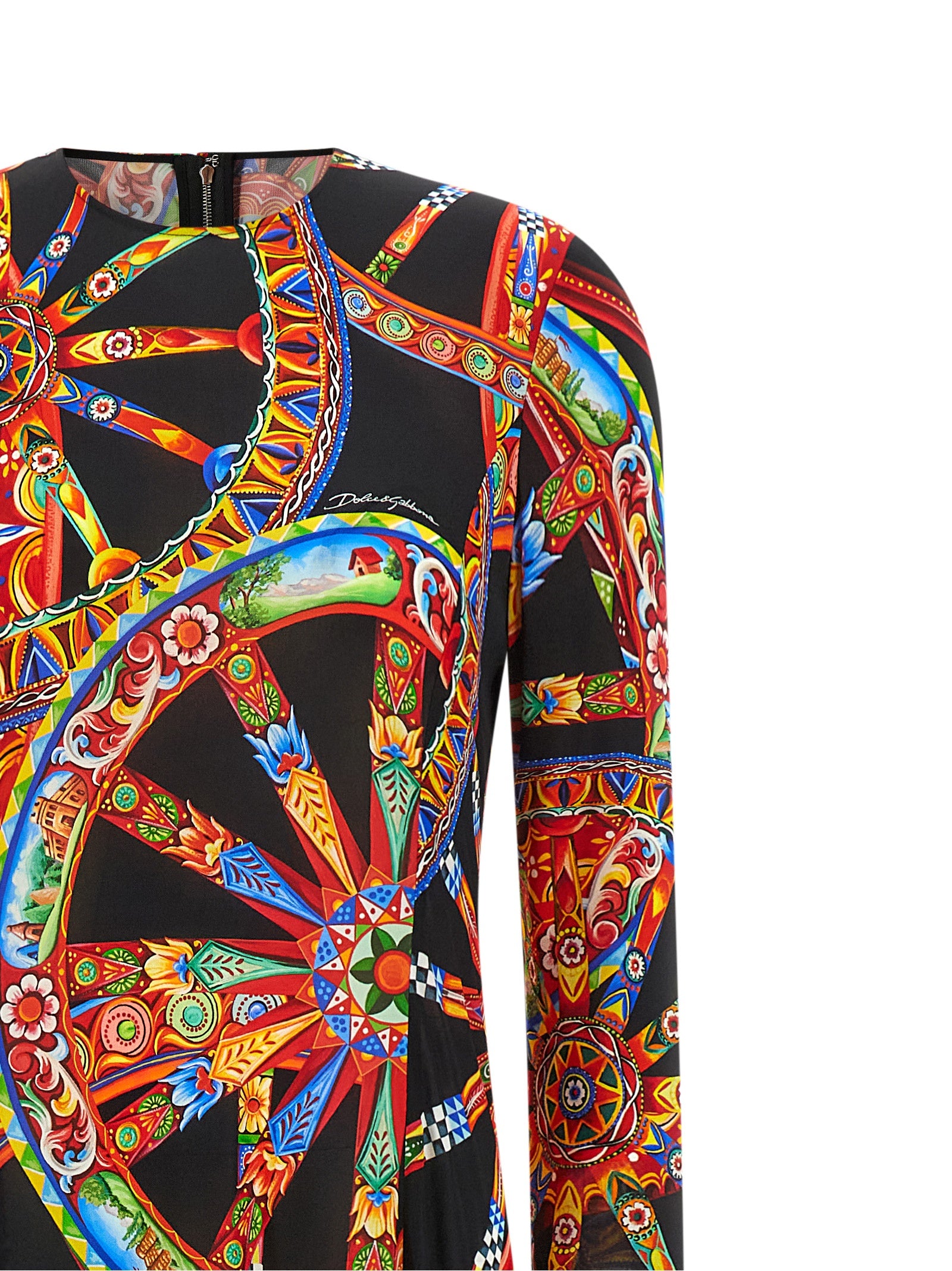 Dolce & Gabbana Multicolor Viscose Long Dress