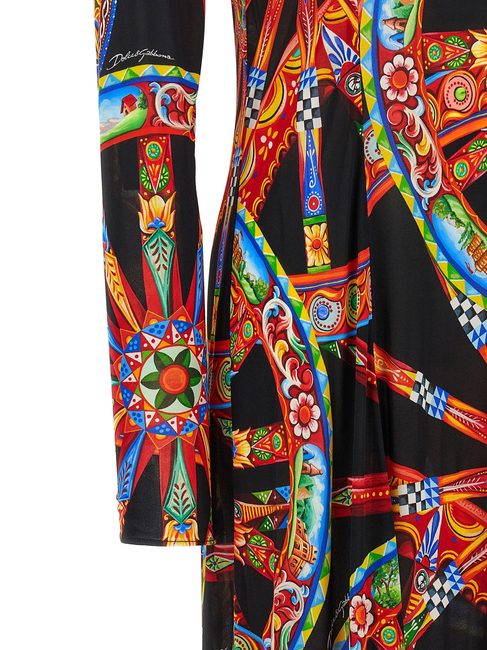 Dolce & Gabbana Multicolor Viscose Long Dress