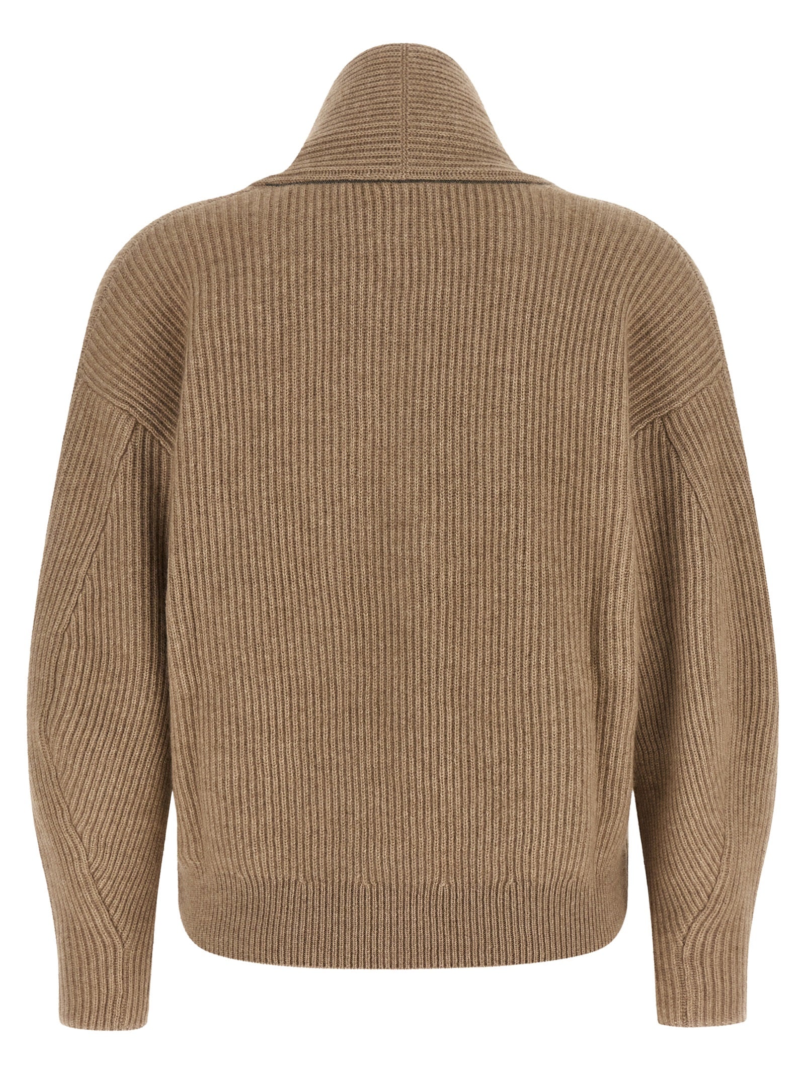 Brunello Cucinelli Beige Cashmere Cardigan