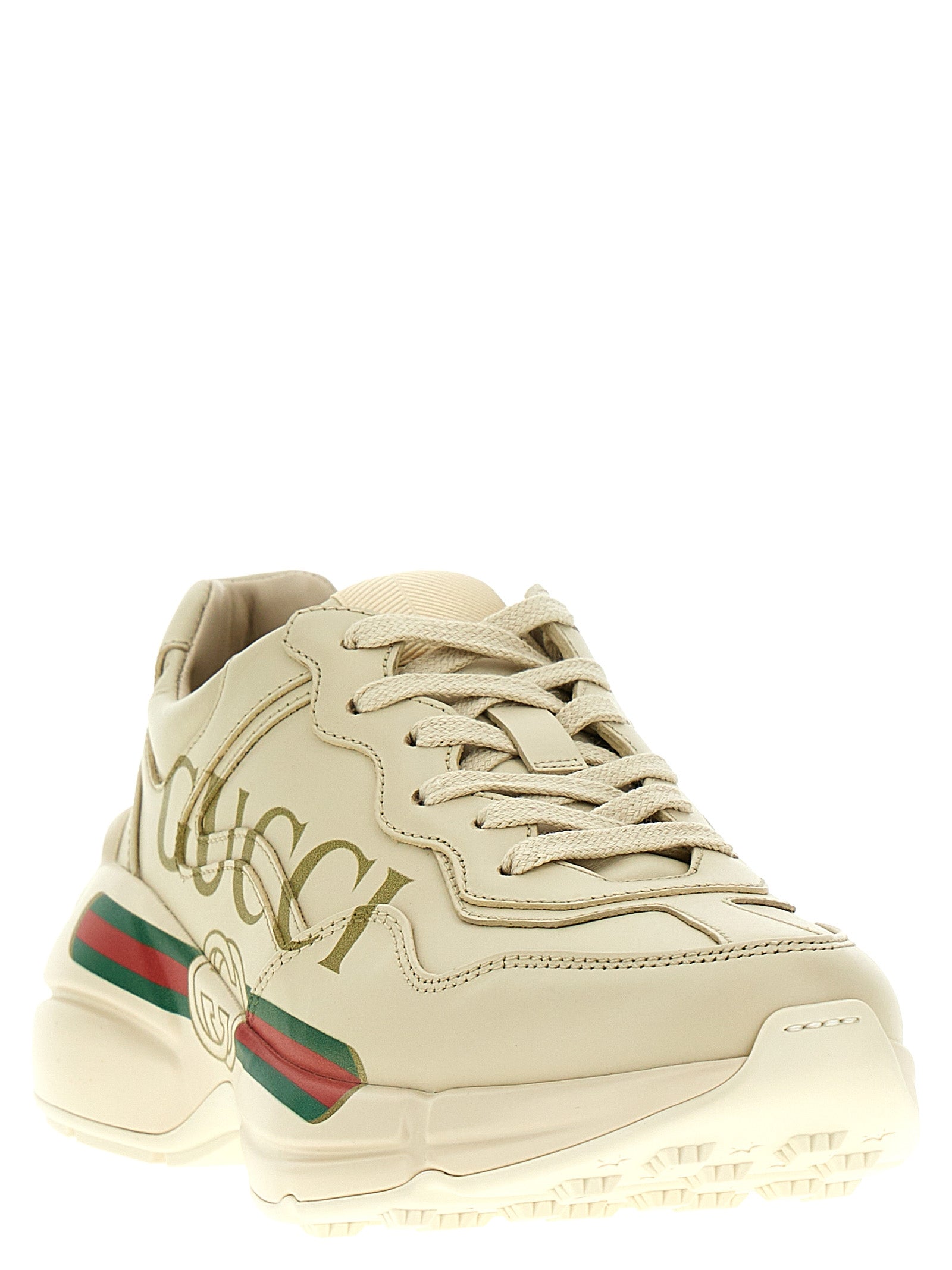 Gucci White Calfskin Chunky Sneakers
