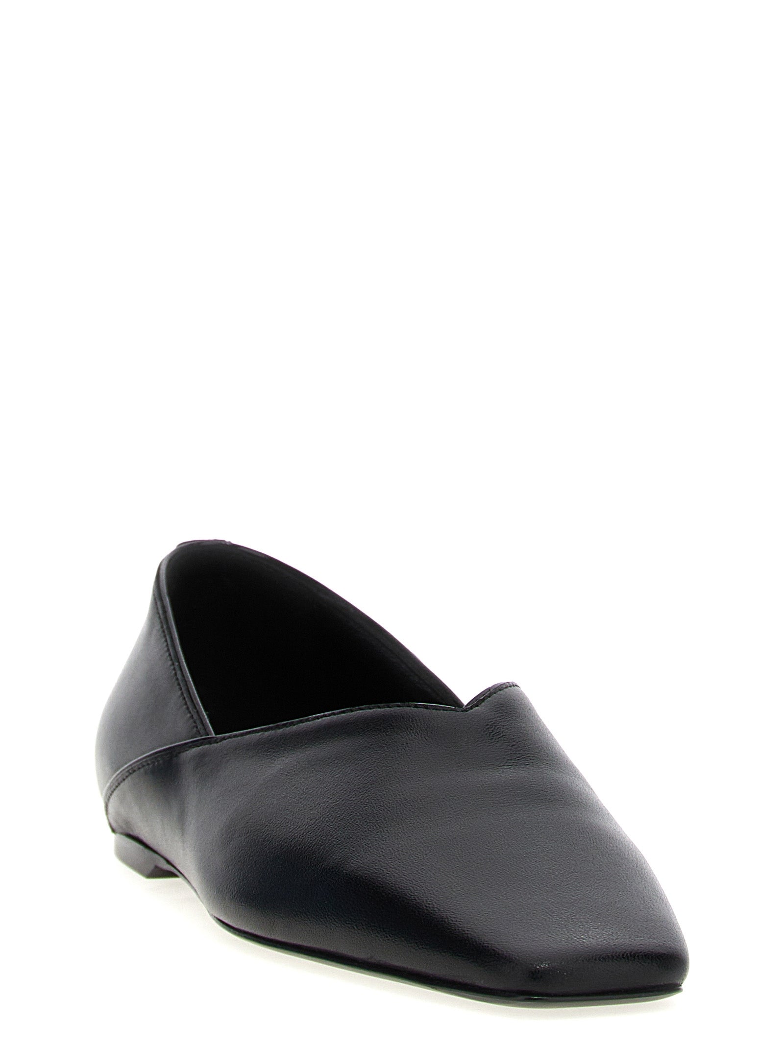 TOTEME Black Calfskin Ballet Flats