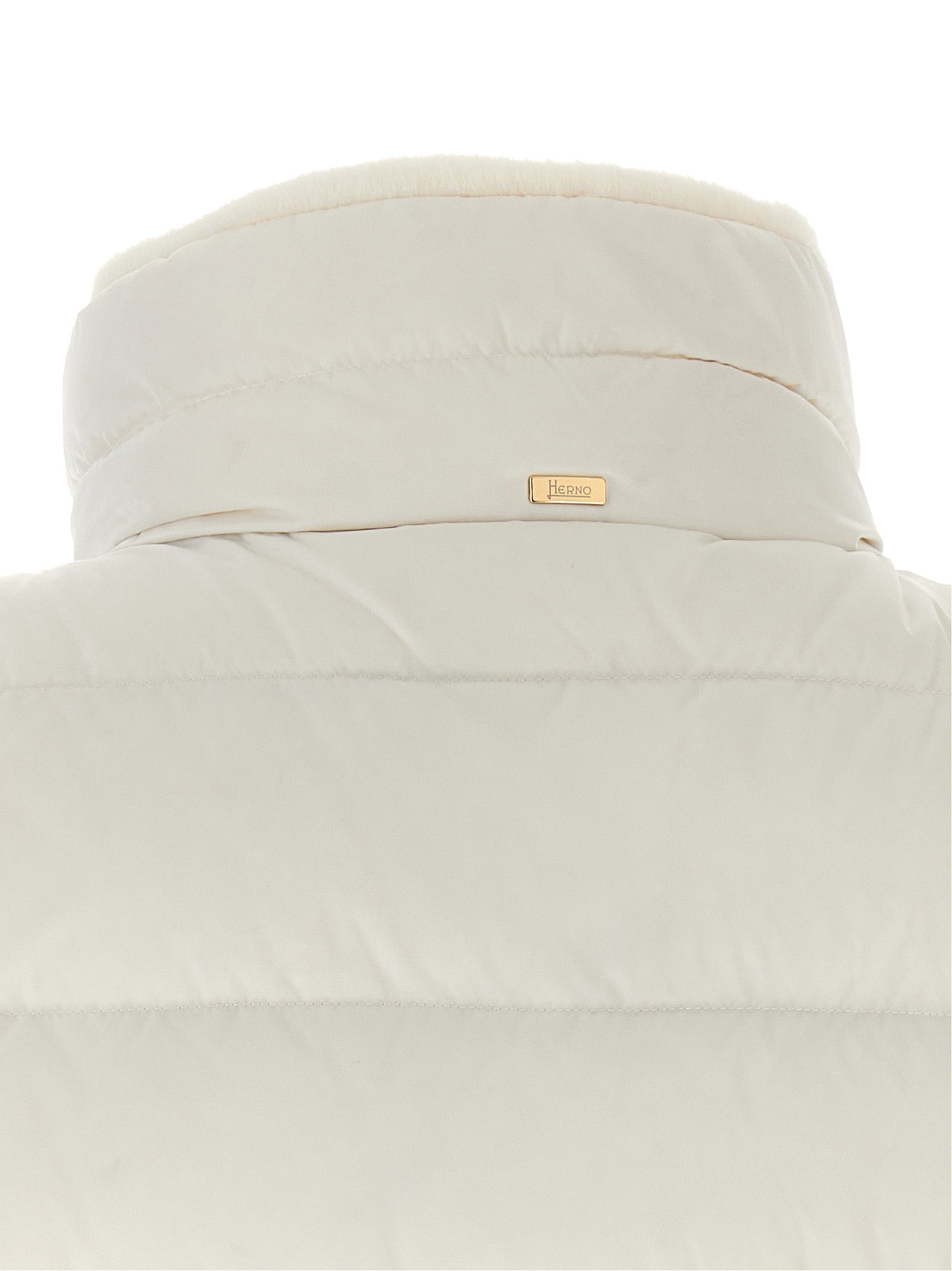Herno White Polyester Sleeveless Jacket
