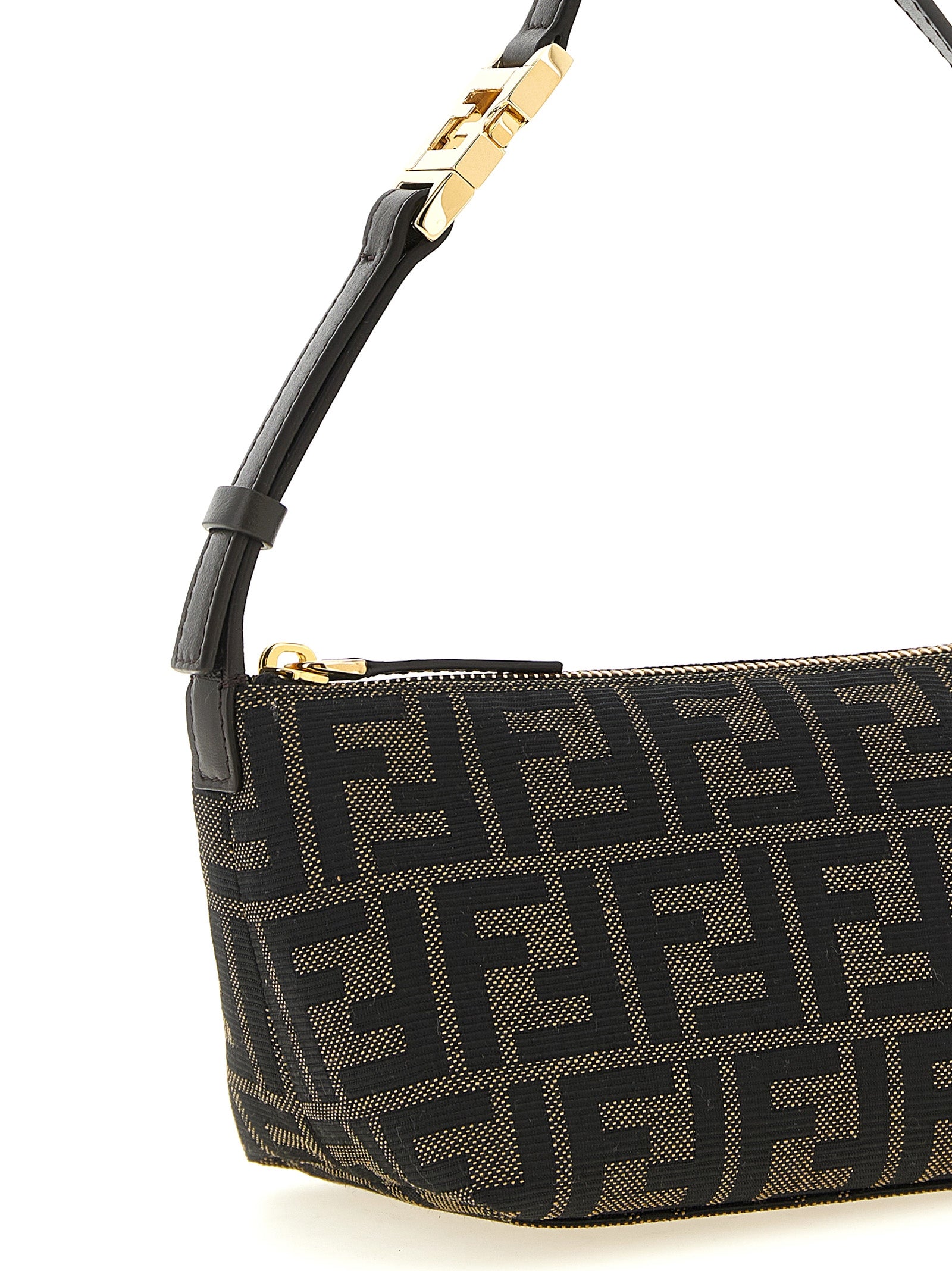 Fendi Brown Polyester Clutch Bag