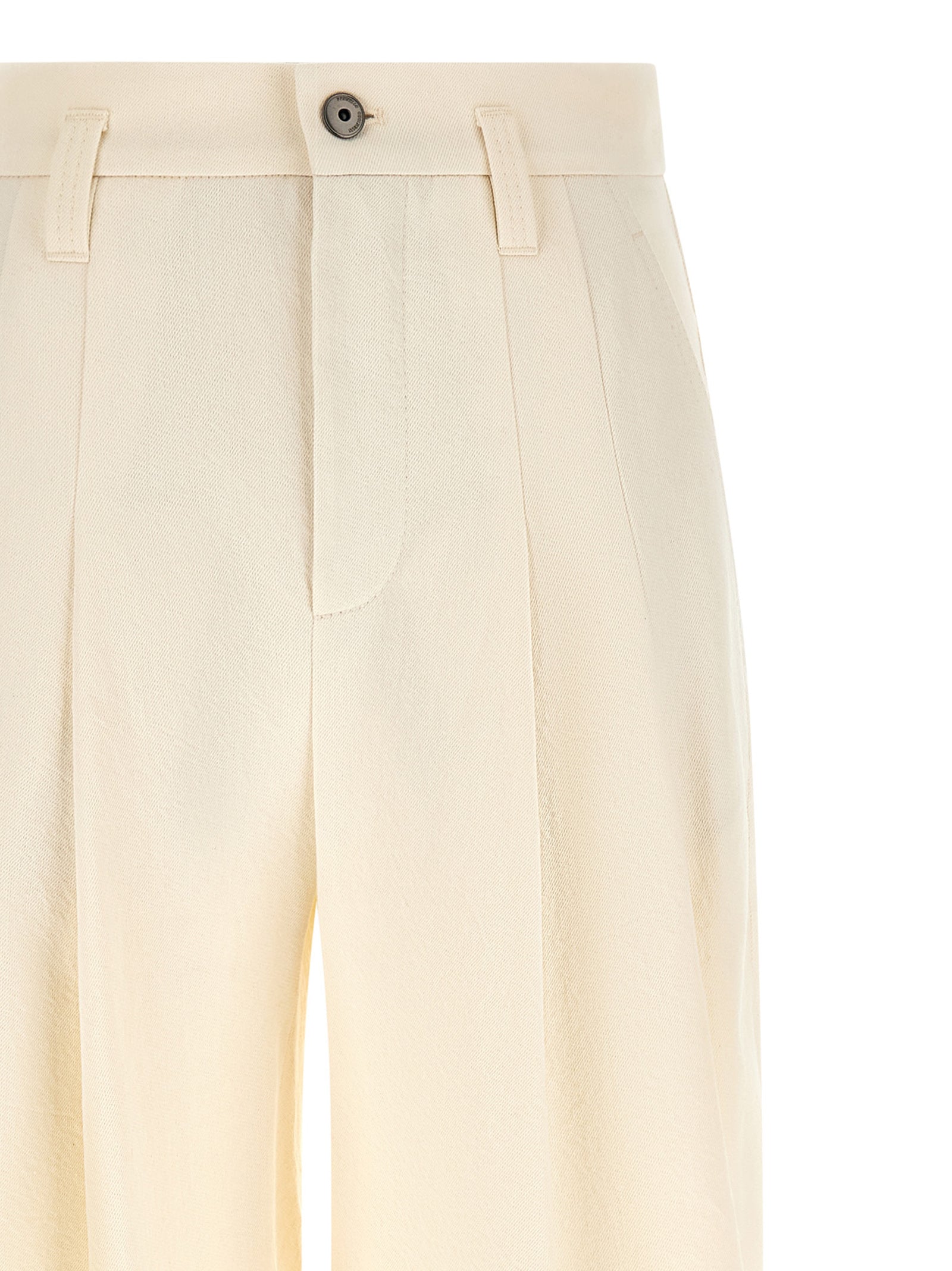 Brunello Cucinelli White Cotton Casual Pants