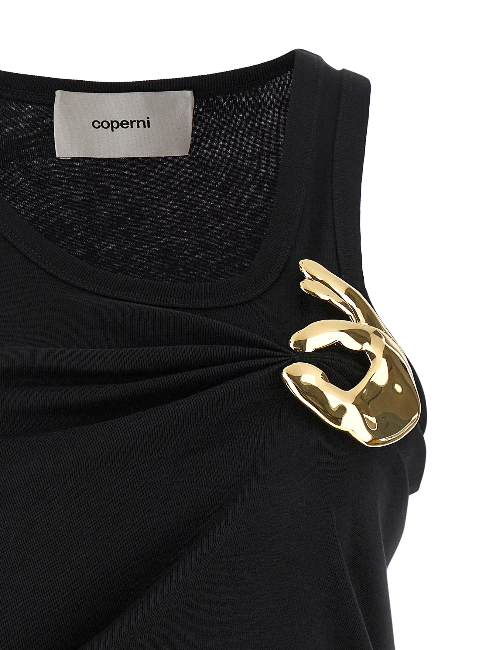 Coperni Black Cotton Tank Tops