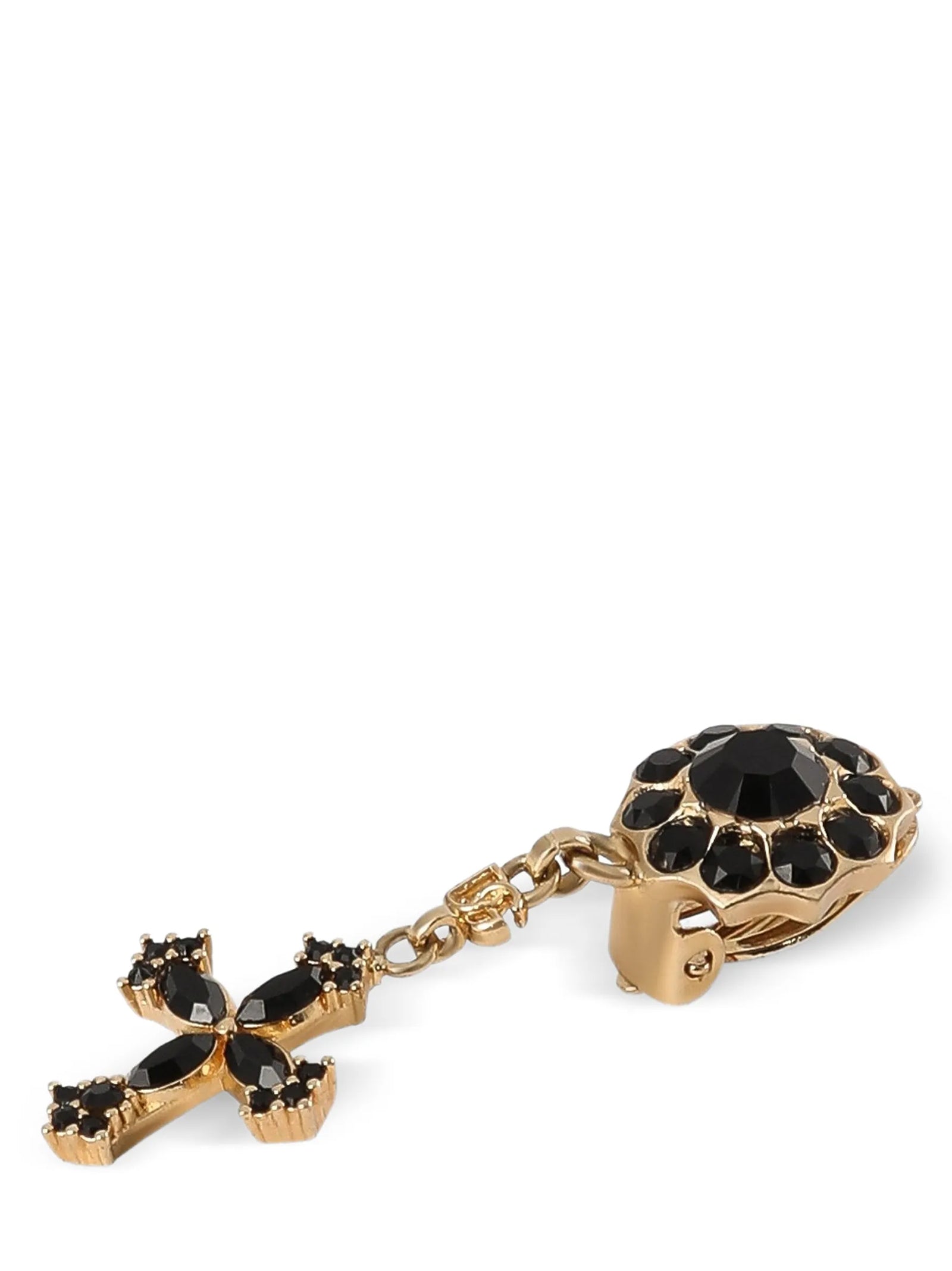 Dolce & Gabbana Black Brass Earrings