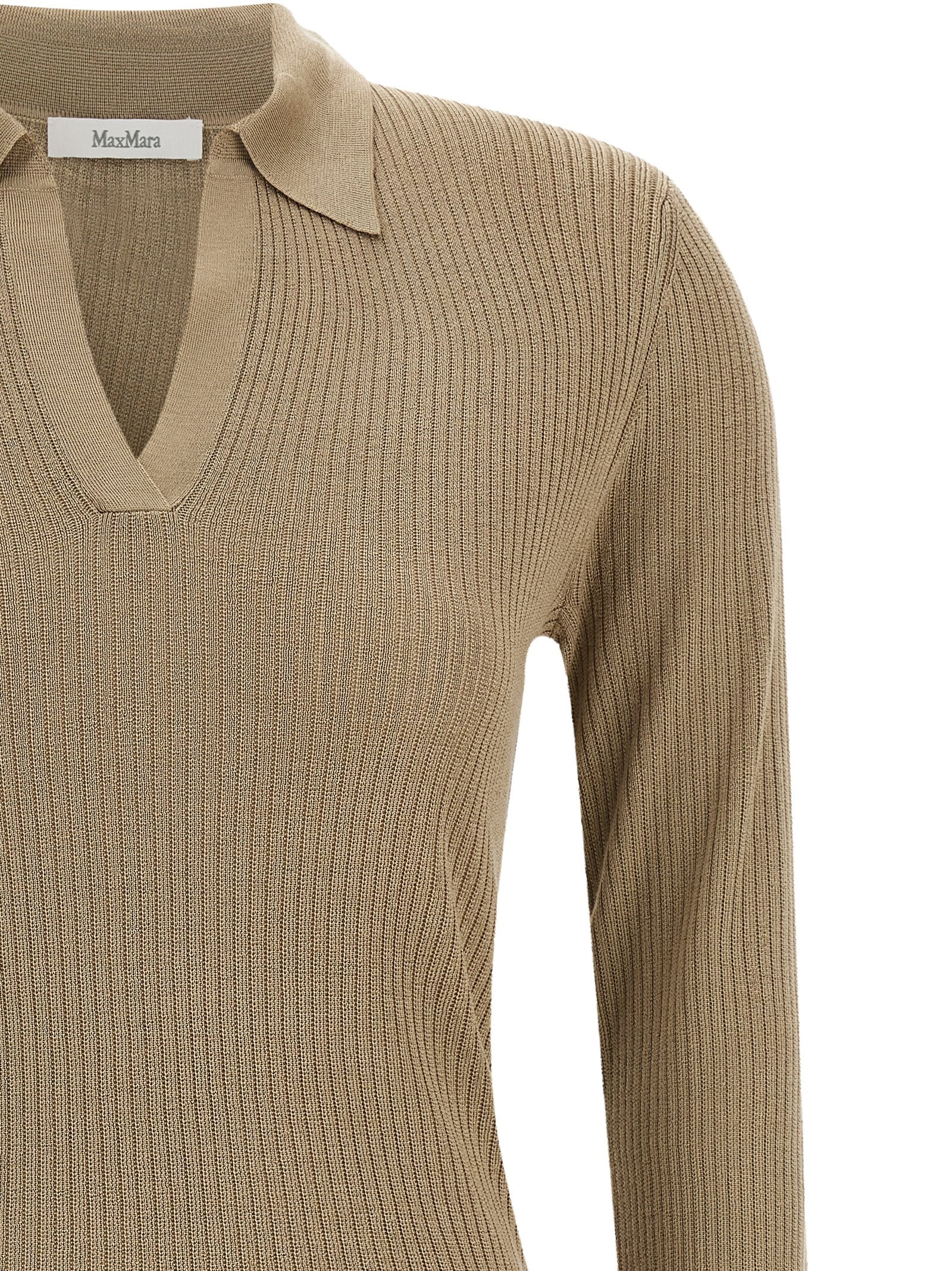 Max Mara Beige Silk Cardigan
