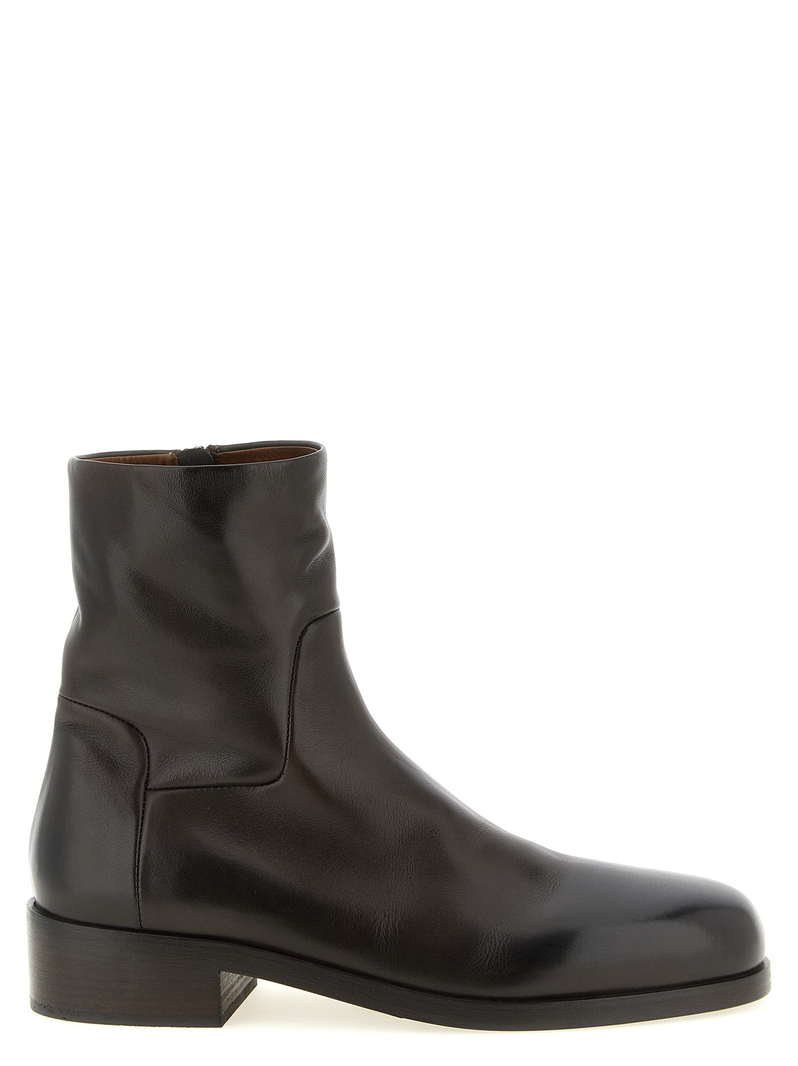 Marsell Brown Calfskin Ankle Boots