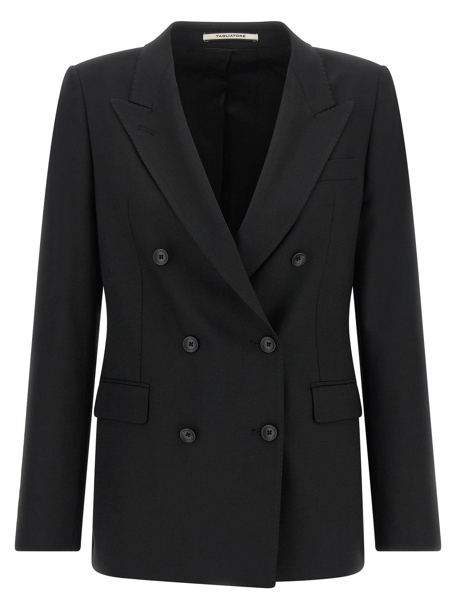 Tagliatore Black Polyester Blazer