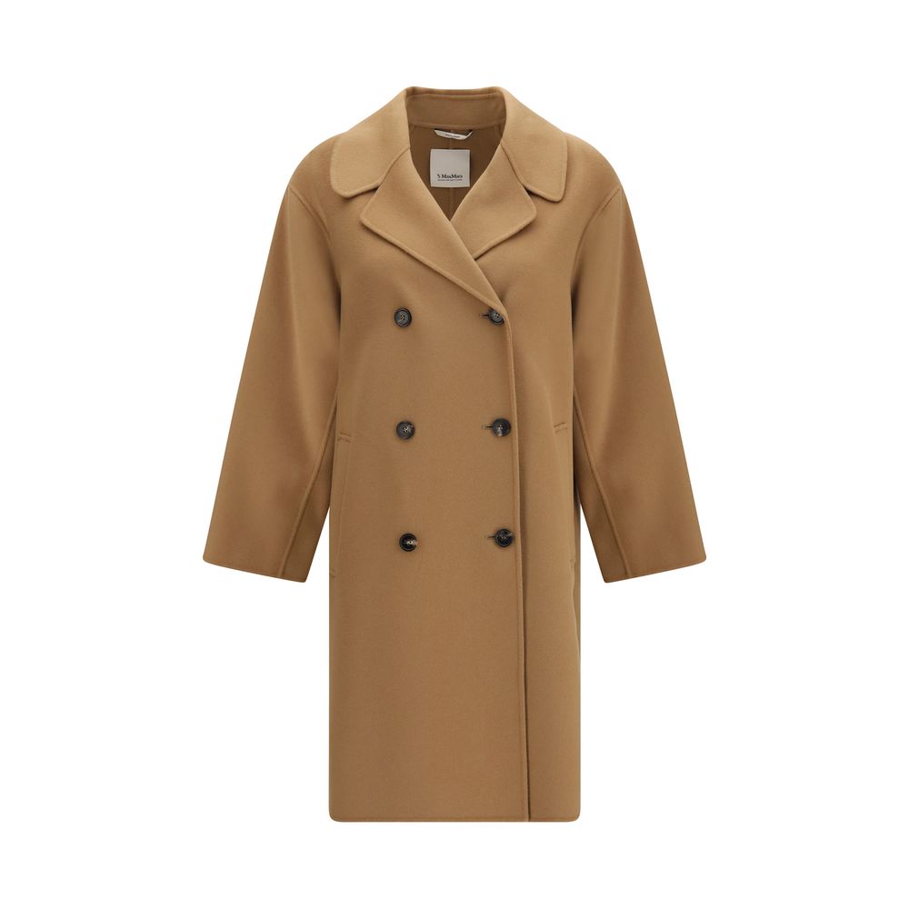'S Max Mara Beige Wool Oves Aries Coat