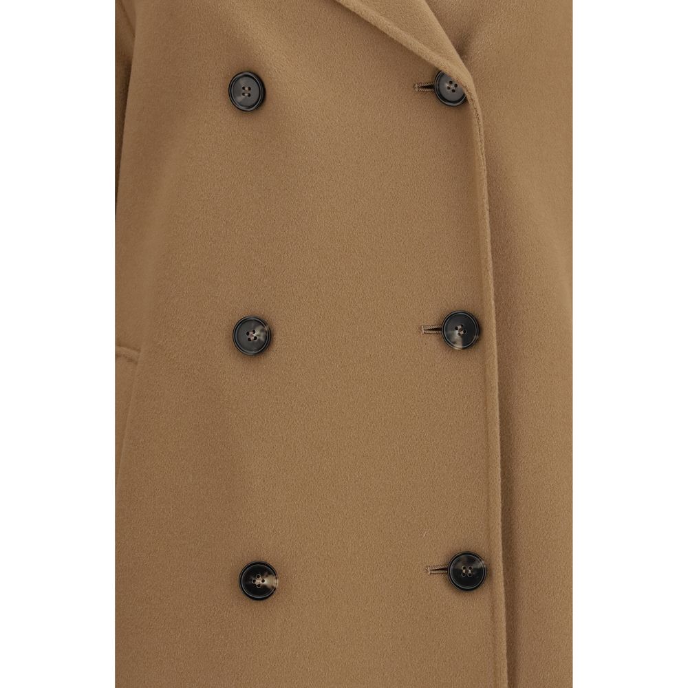 'S Max Mara Beige Wool Oves Aries Coat