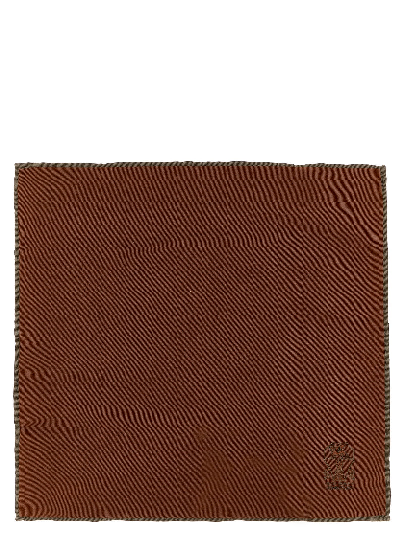 Brunello Cucinelli Brown Silk Scarf
