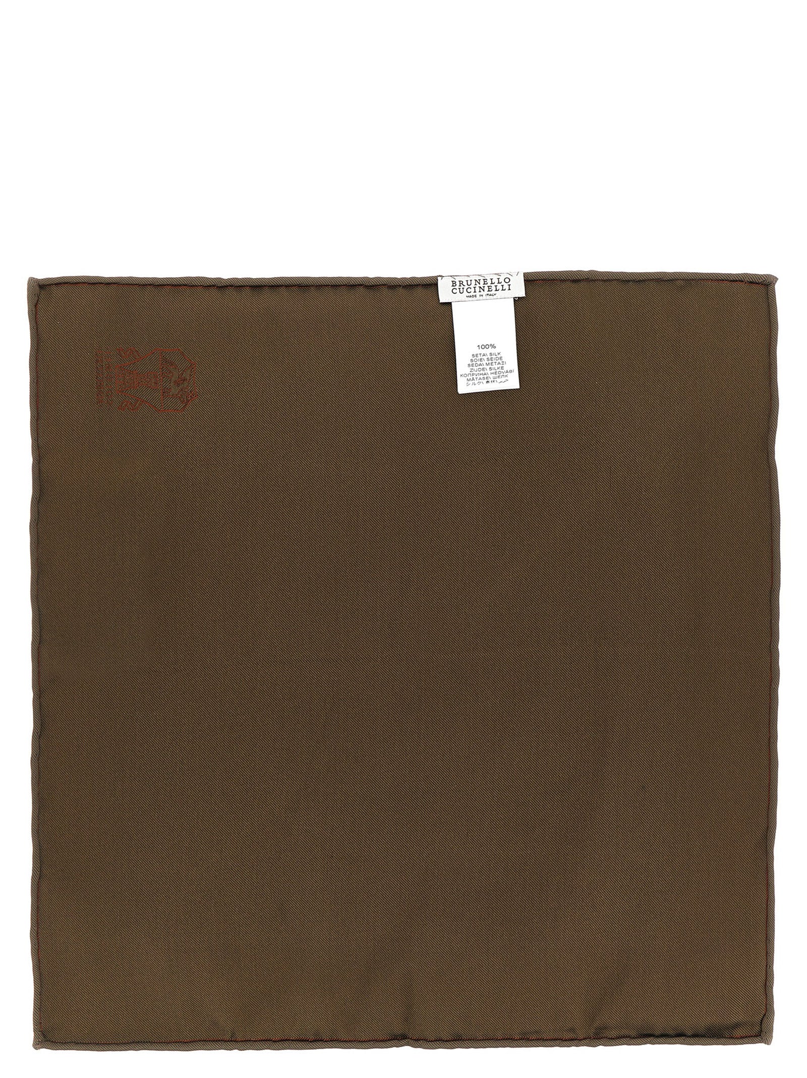 Brunello Cucinelli Brown Silk Scarf