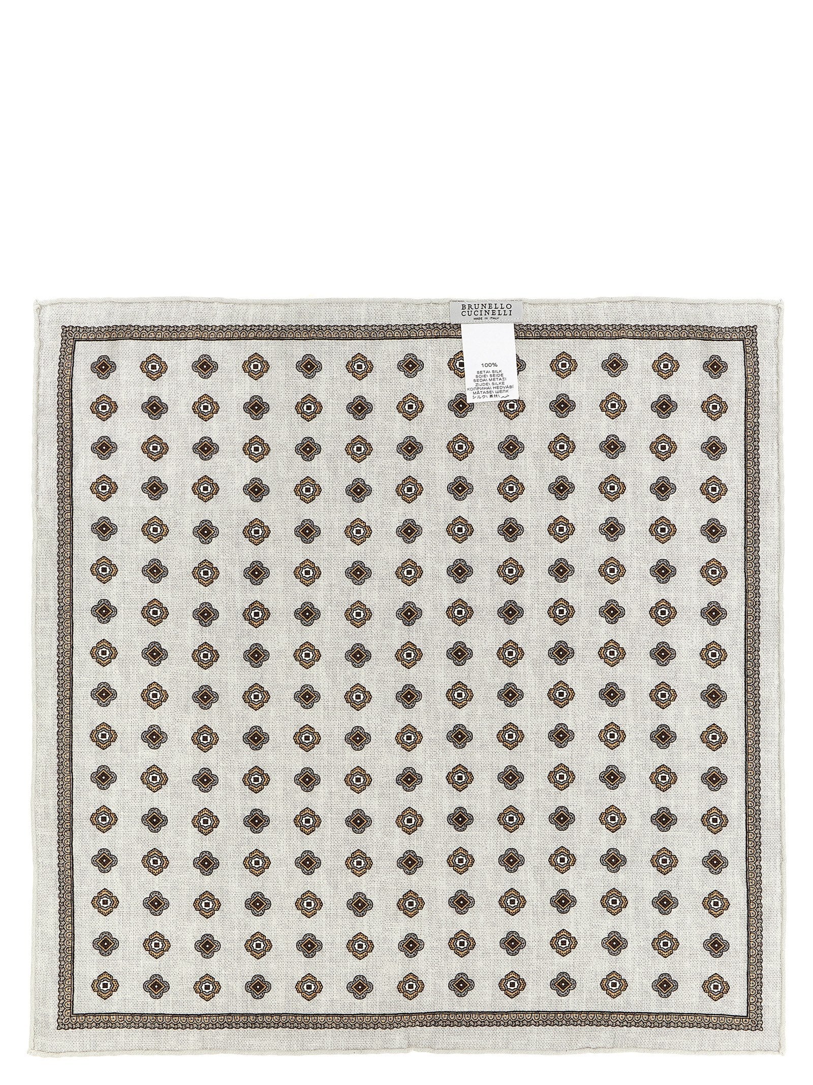 Brunello Cucinelli Multicolor Silk Pocket Square