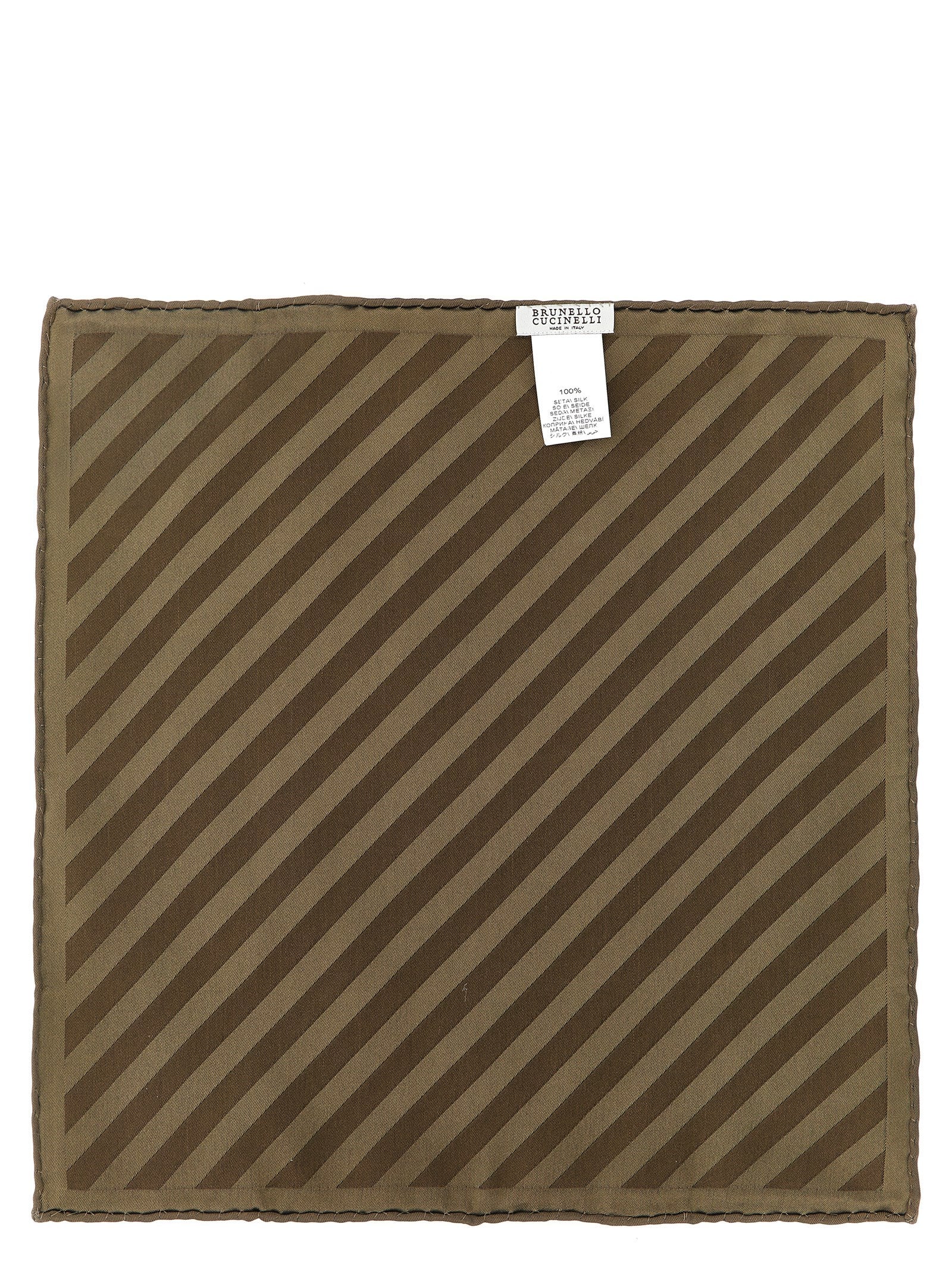 Brunello Cucinelli Brown Silk Foulard