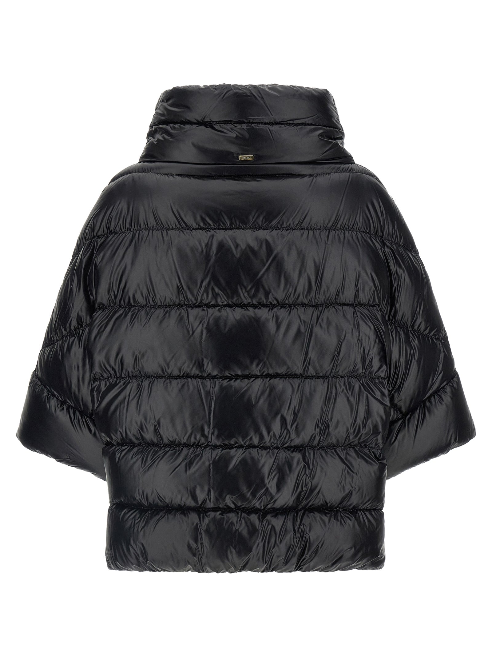 Herno Black Polyamide Coat
