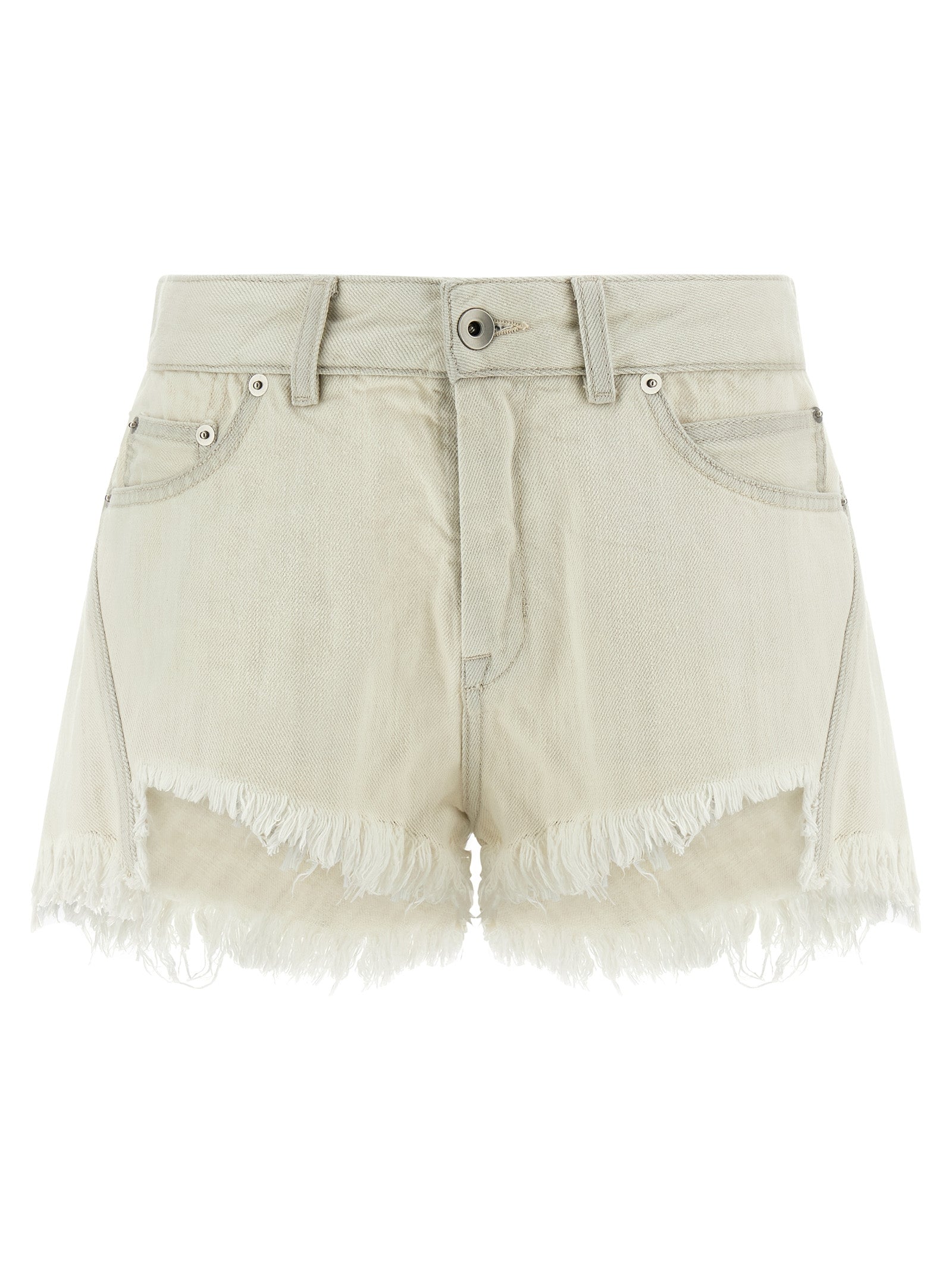 Rick Owens White Cotton Bermuda Shorts