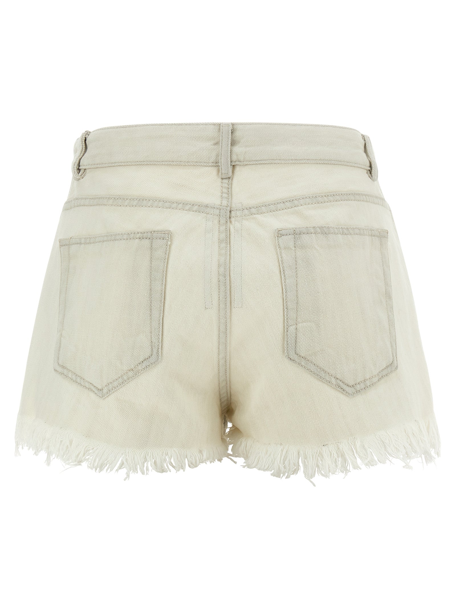 Rick Owens White Cotton Bermuda Shorts