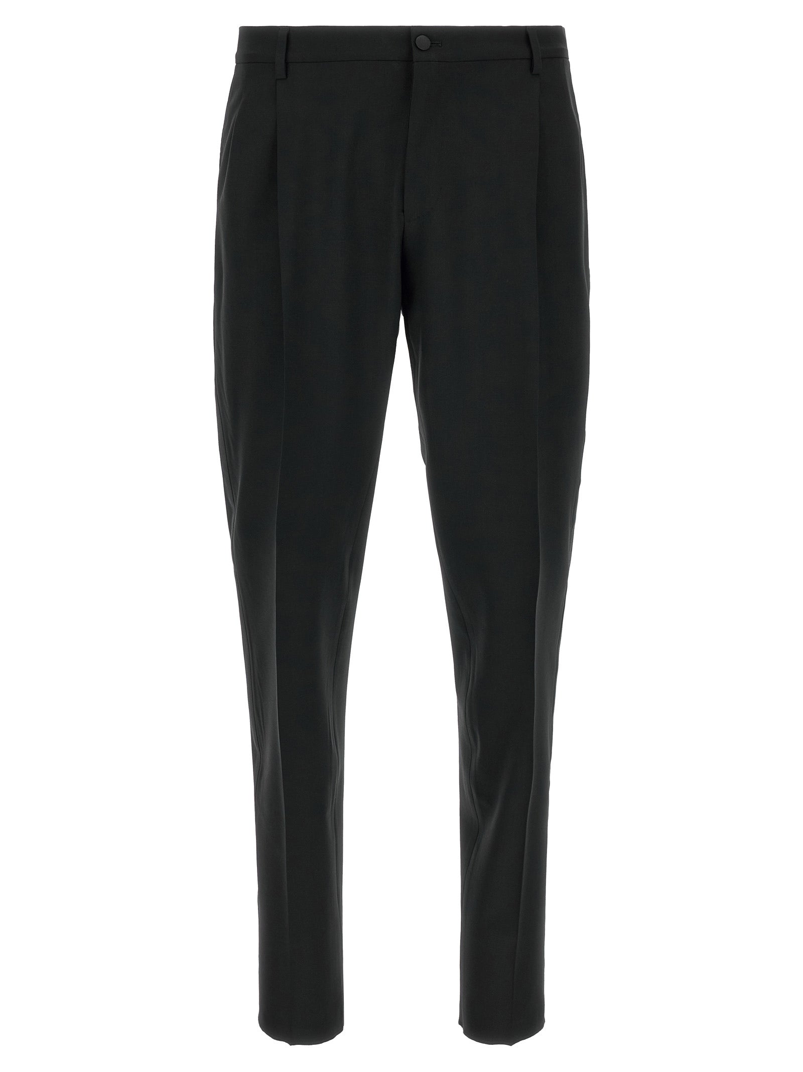 Dolce & Gabbana Black Virgin Wool Two-Piece Suit