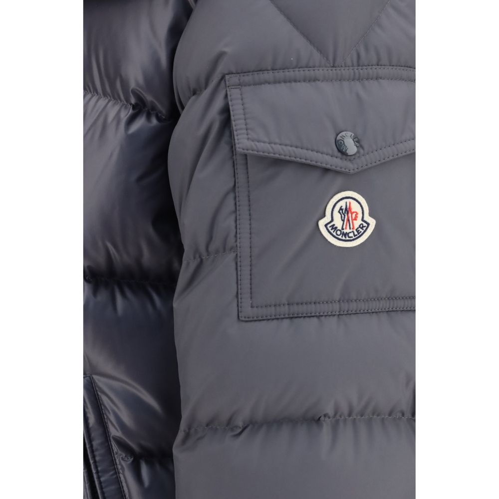Moncler Gray Goose Down Full-Length Jacket