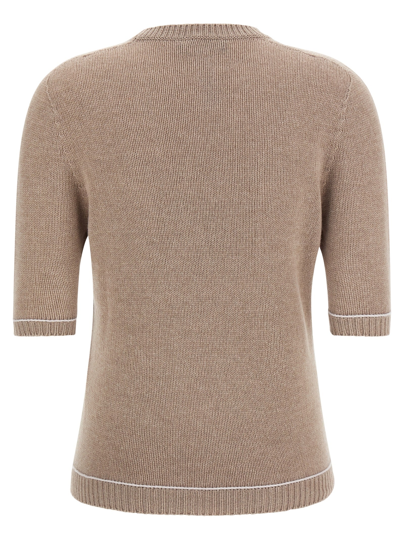 Fabiana Filippi Beige Virgin Wool Cardigan