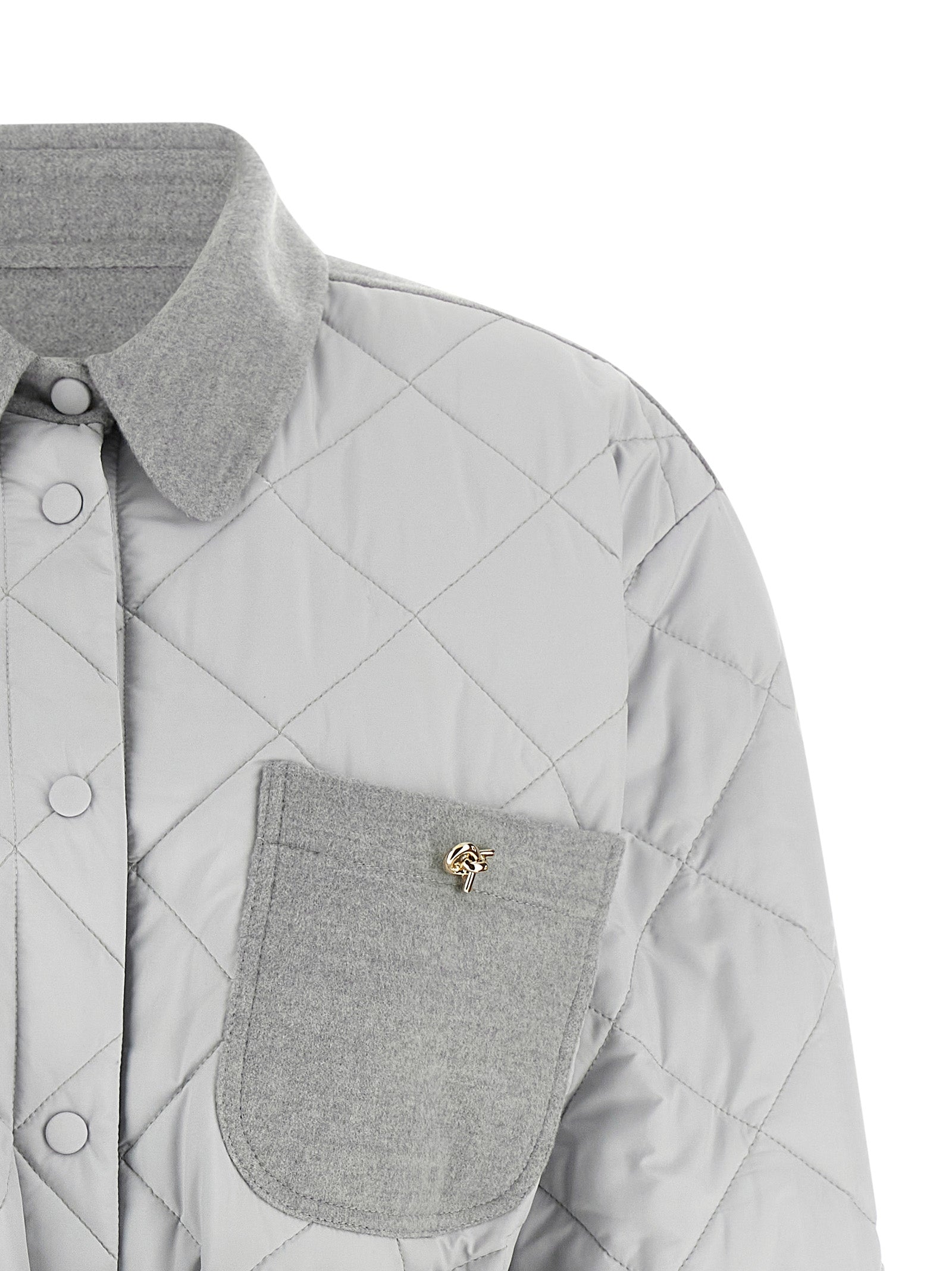 Fabiana Filippi Gray Polyester Shell Jacket
