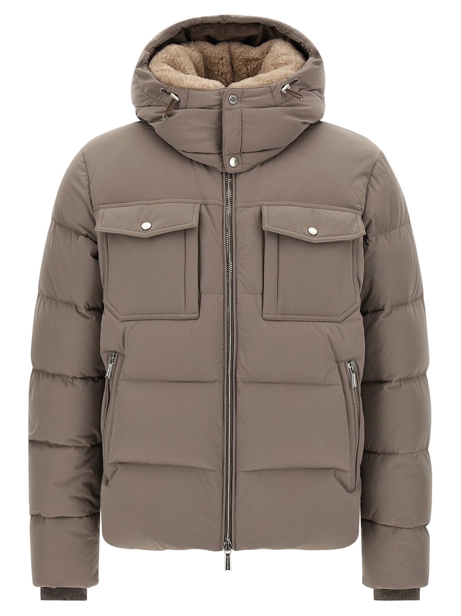 MooRER Gray Wool Bomber