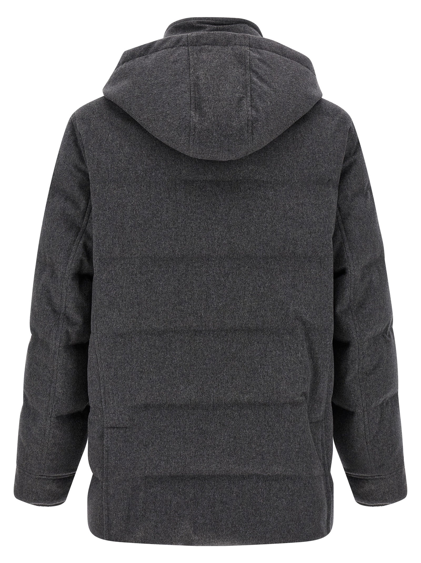 Brunello Cucinelli Gray Wool Parka