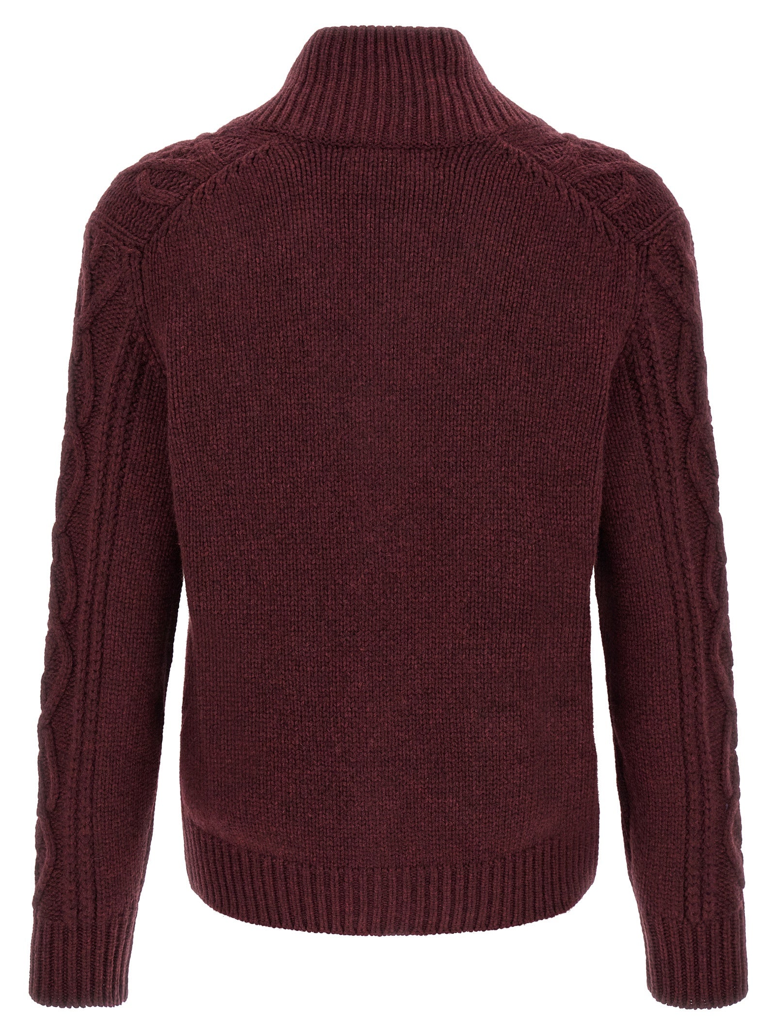 Brunello Cucinelli Bordeaux Cashmere Cardigan