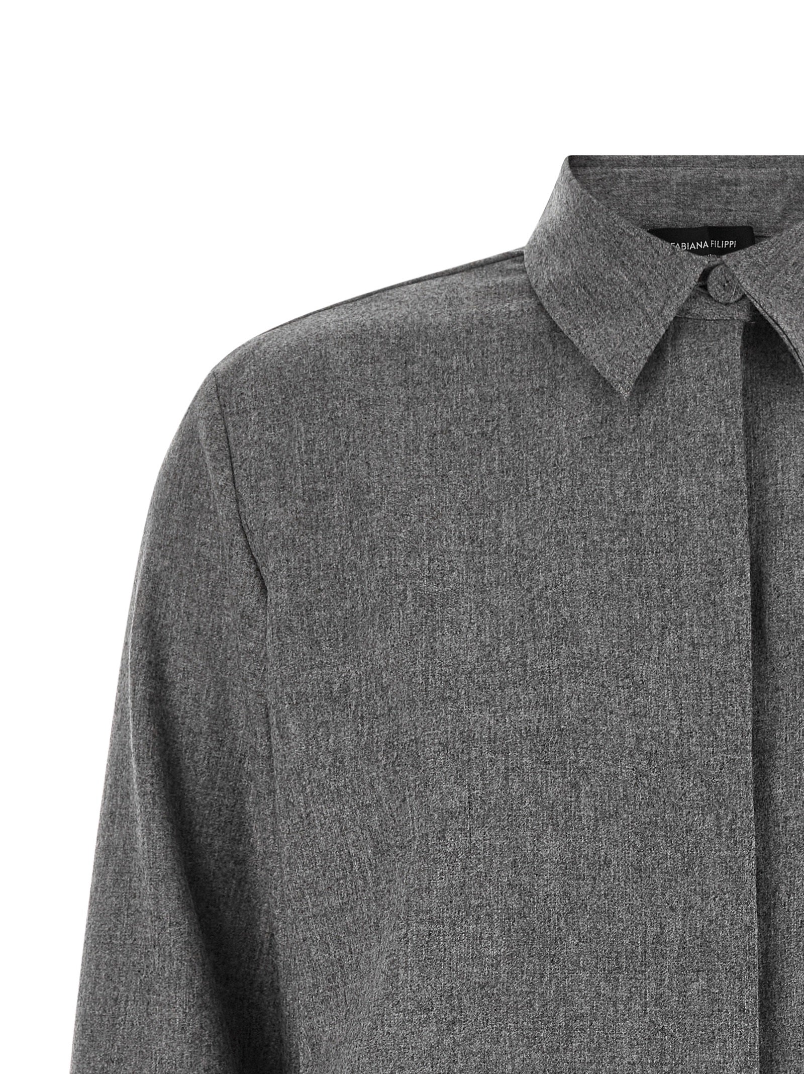 Fabiana Filippi Gray Virgin Wool Blouse