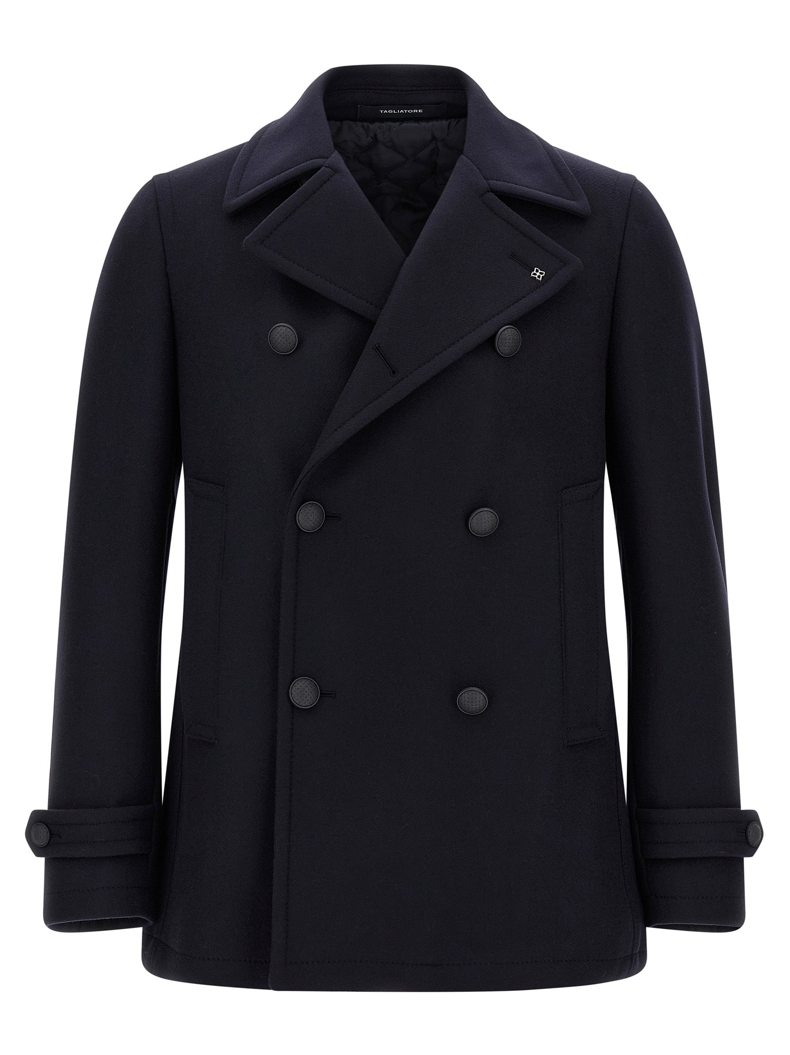 Tagliatore Blue Wool Coat