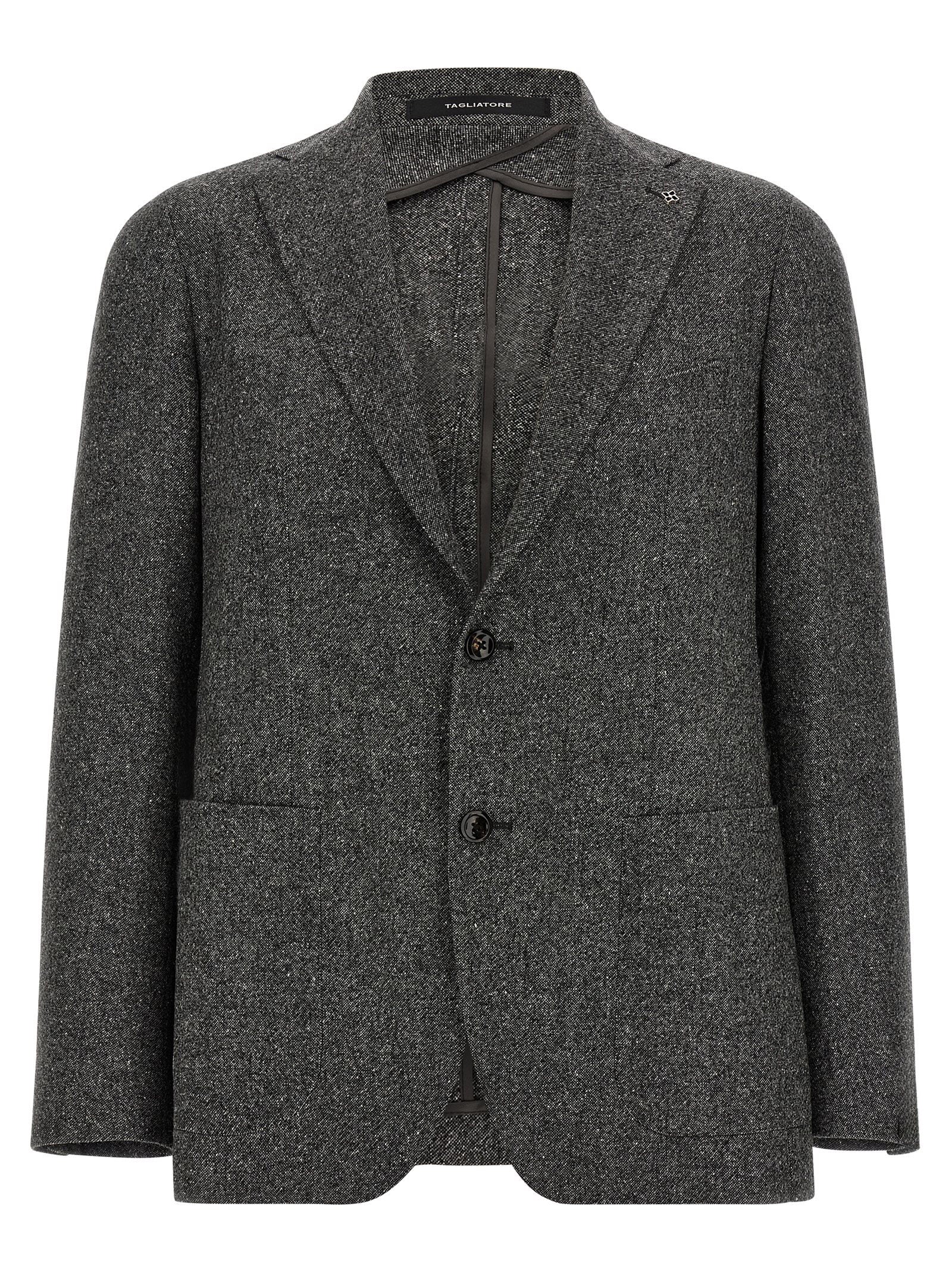 Tagliatore Gray Virgin Wool Blazer