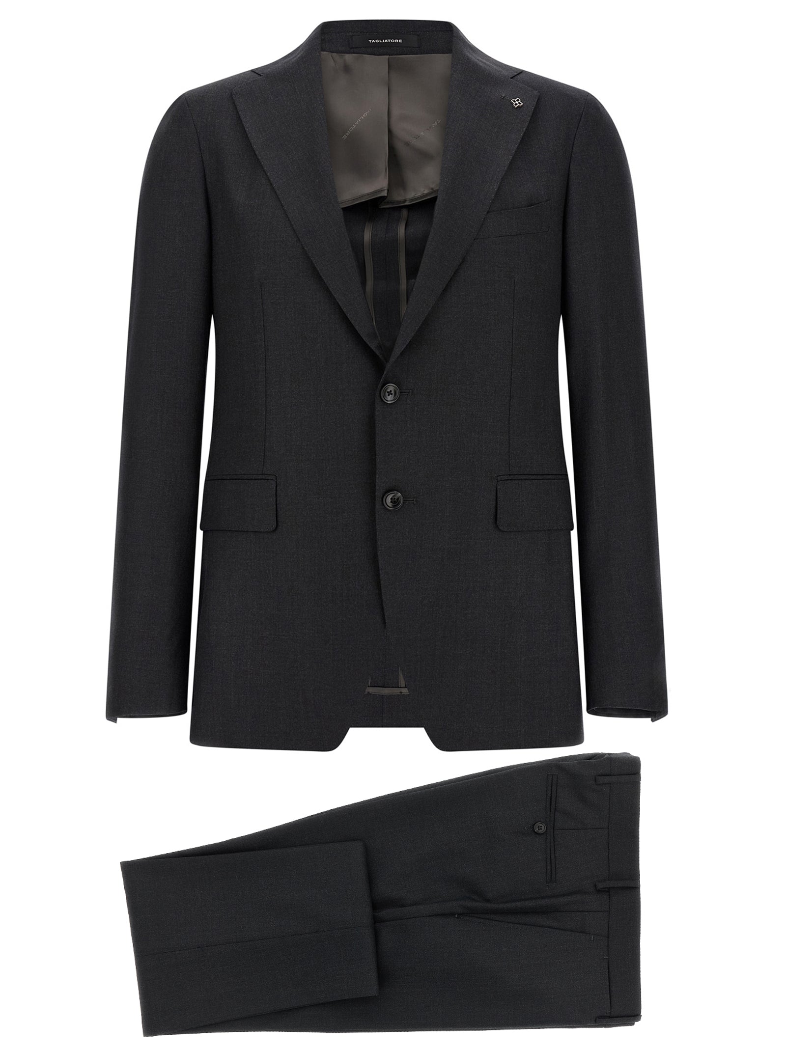 Tagliatore Gray Virgin Wool Two-Piece Suit
