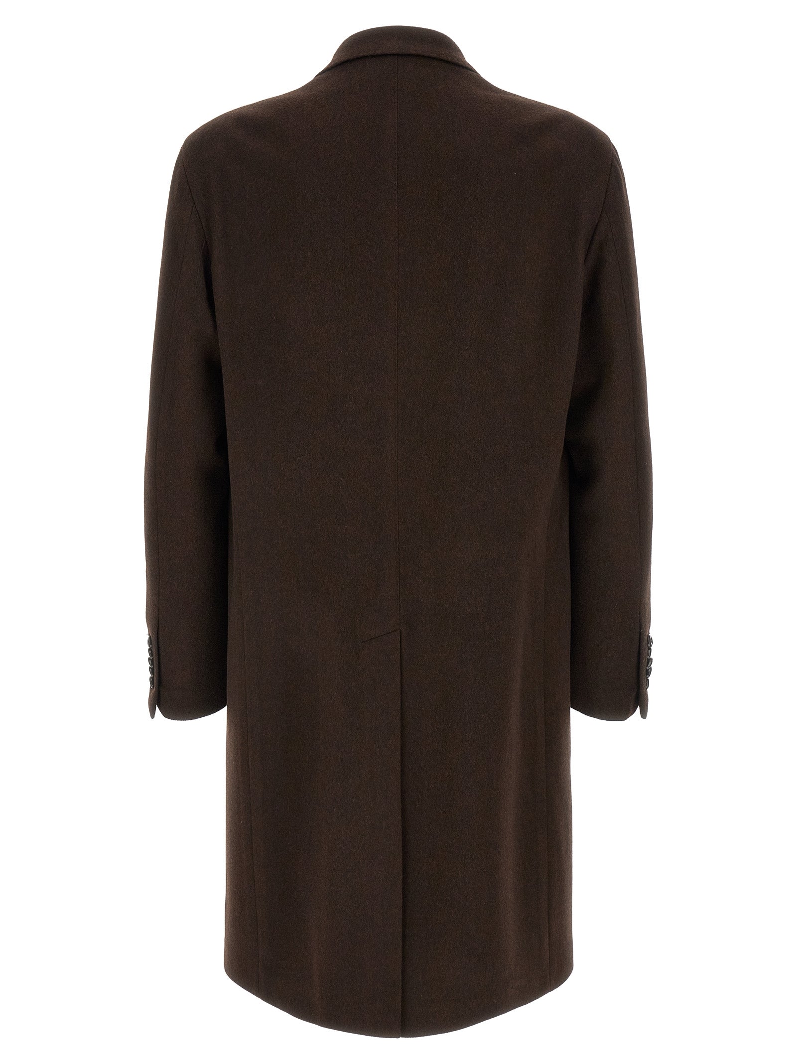 Tagliatore Brown Virgin Wool Coat