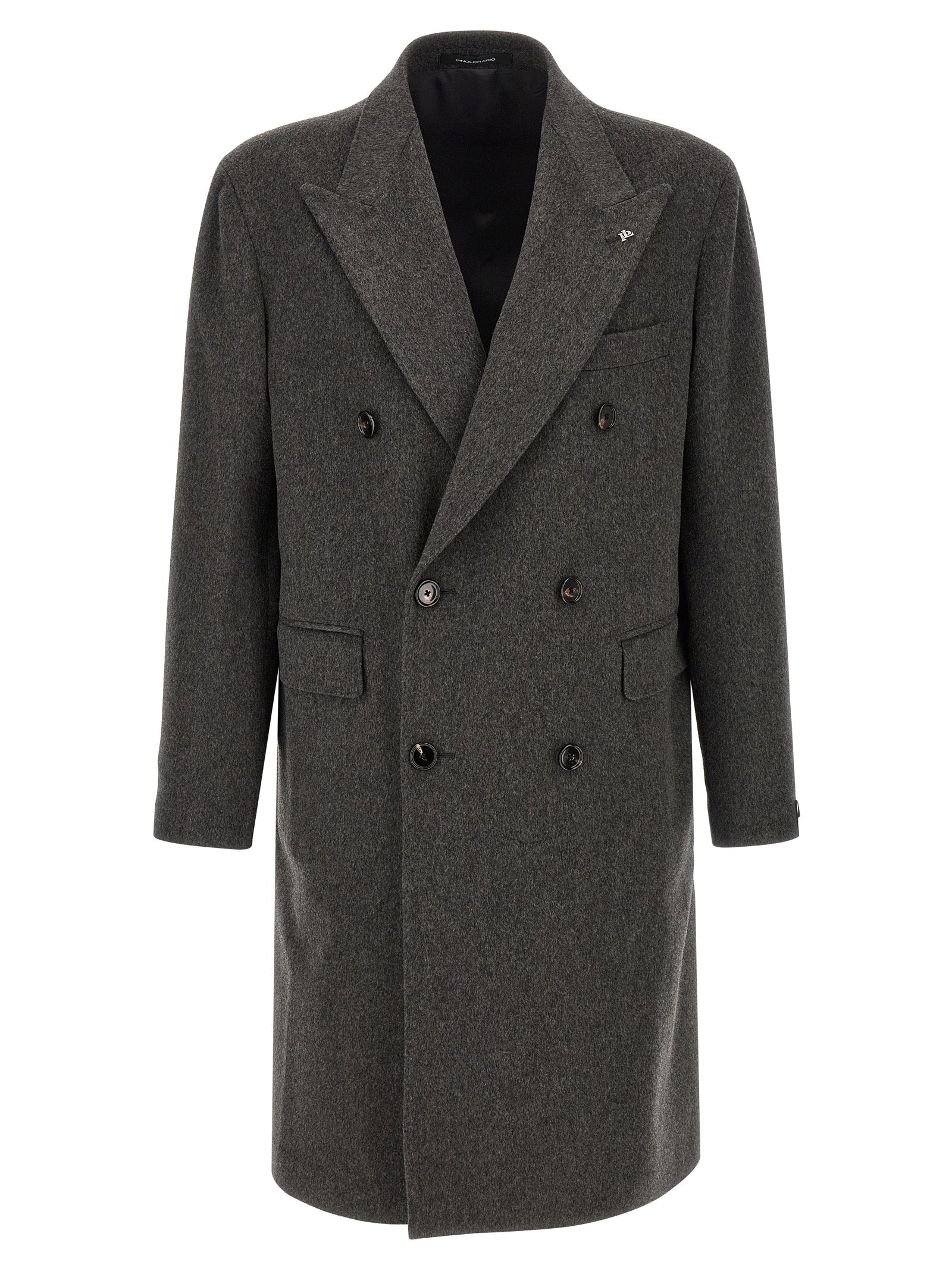 Tagliatore Gray Virgin Wool Coat
