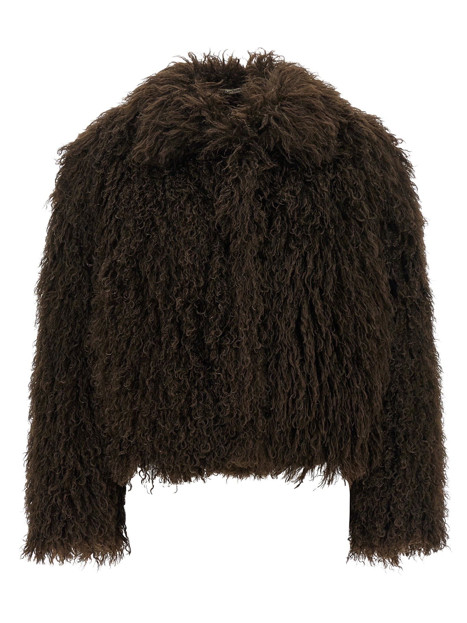 Tagliatore Brown Polyester Full-Length Jacket