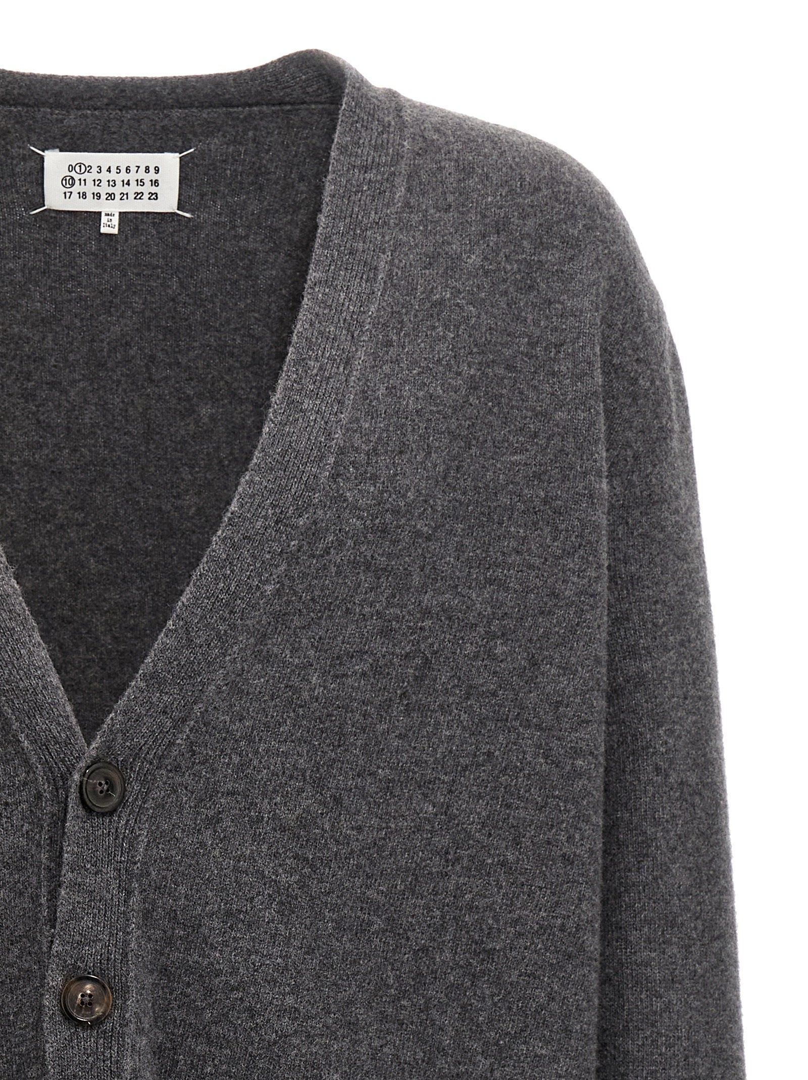 Maison Margiela Gray Wool Cardigan