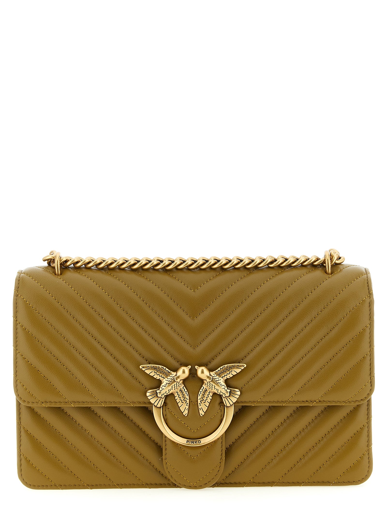 PINKO Bicolor Lambskin Crossbody Bag