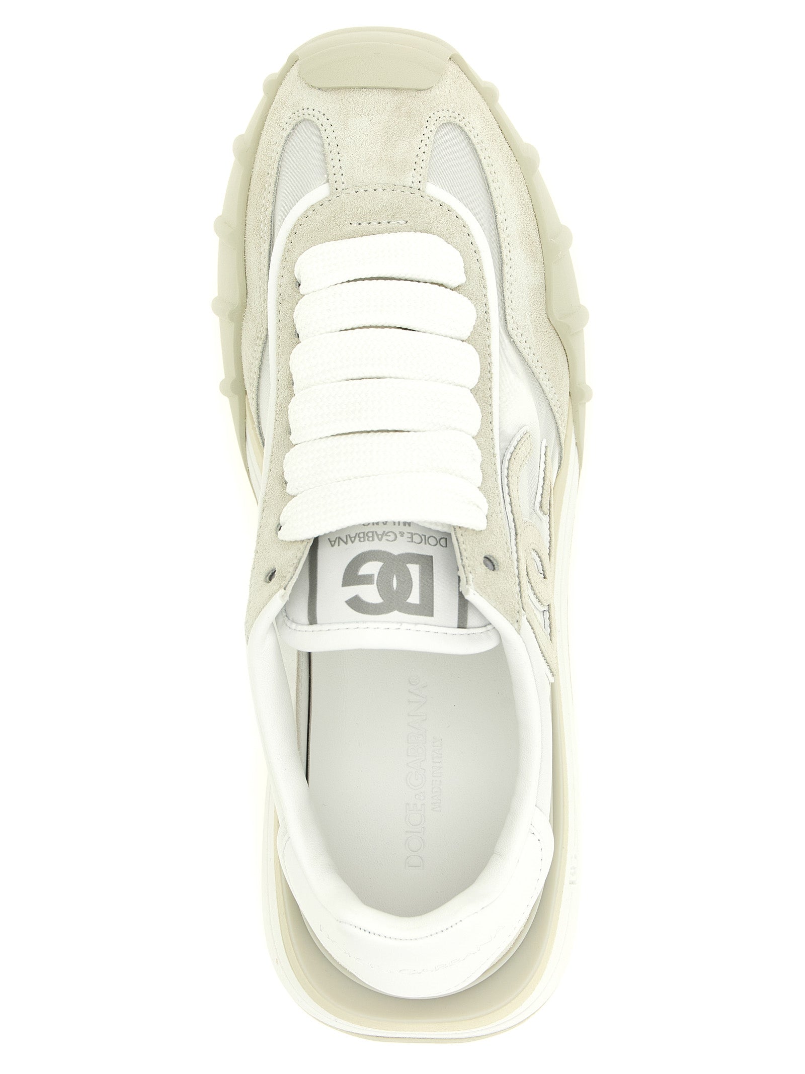 Dolce & Gabbana Beige Polyamide Athletic Sneakers